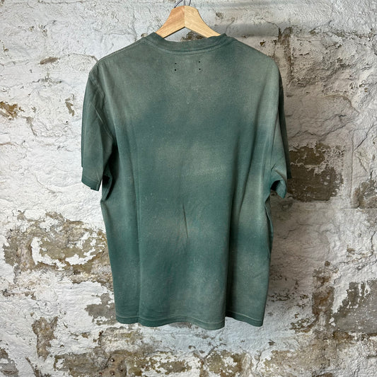 Amiri White Spell Tiger T-Shirt Green Sz S