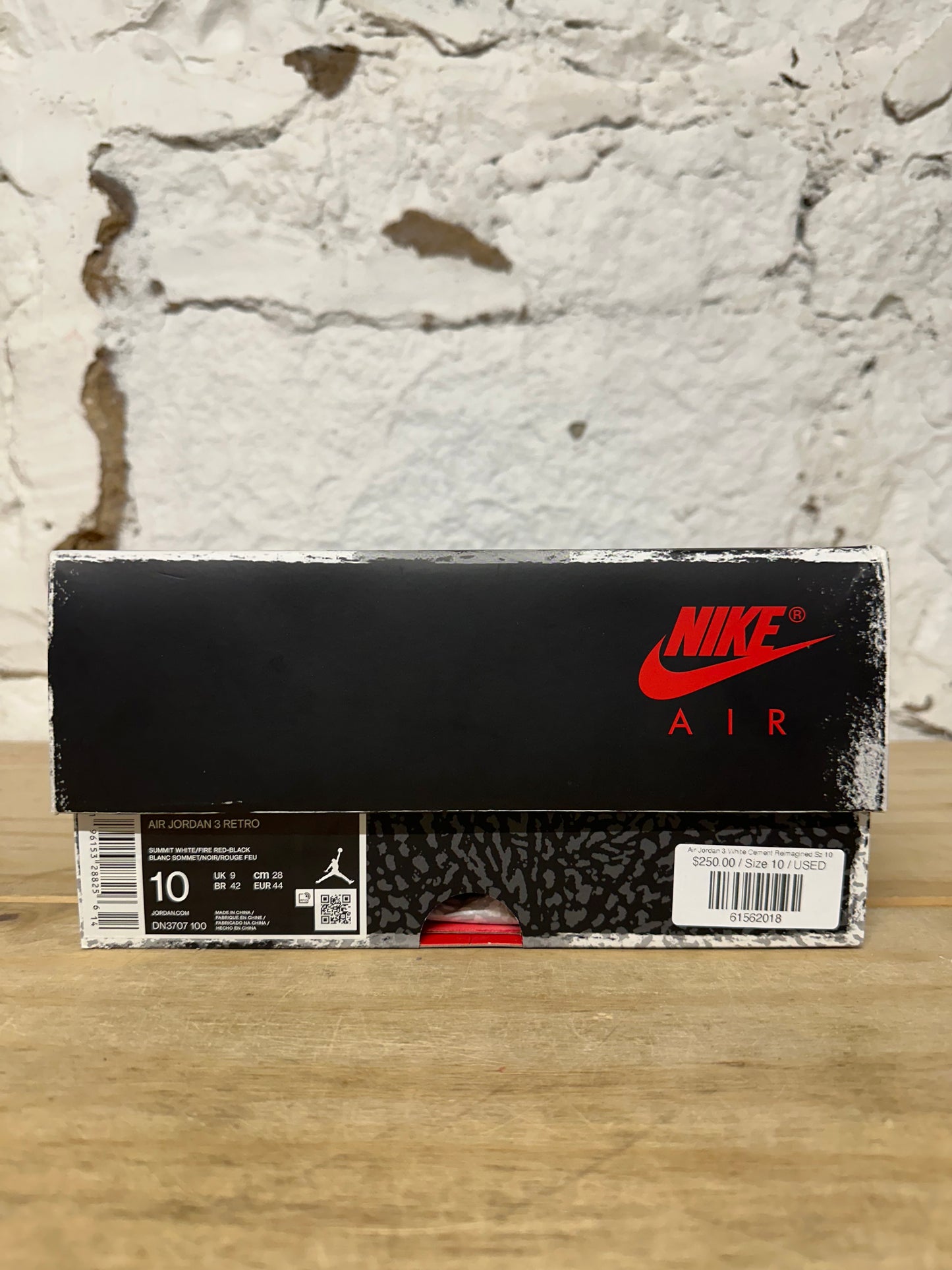 Air Jordan 3 White Cement Reimagined Sz 10