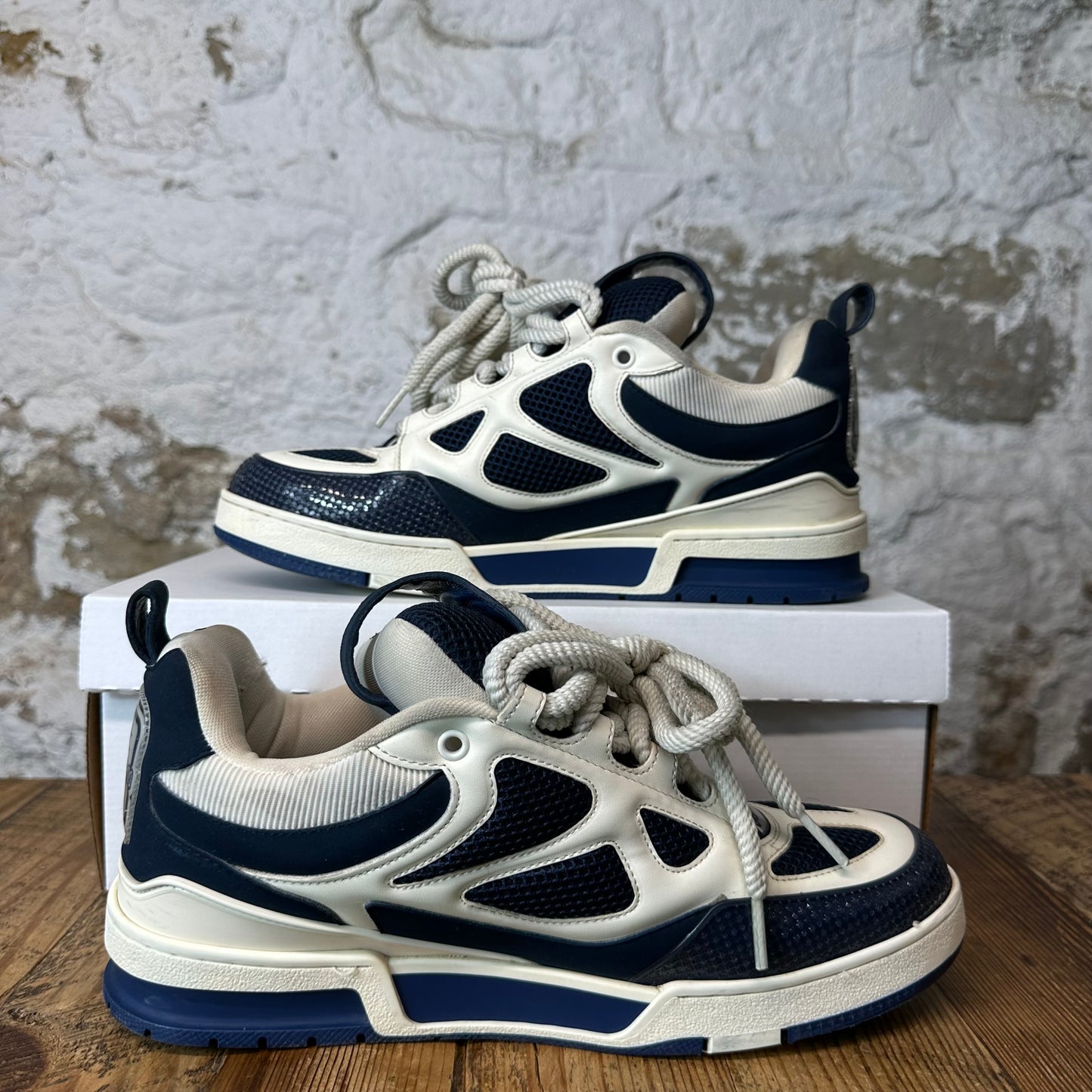 Louis Vuitton Navy White Skate Sneaker Sz 10 (8.5LV)