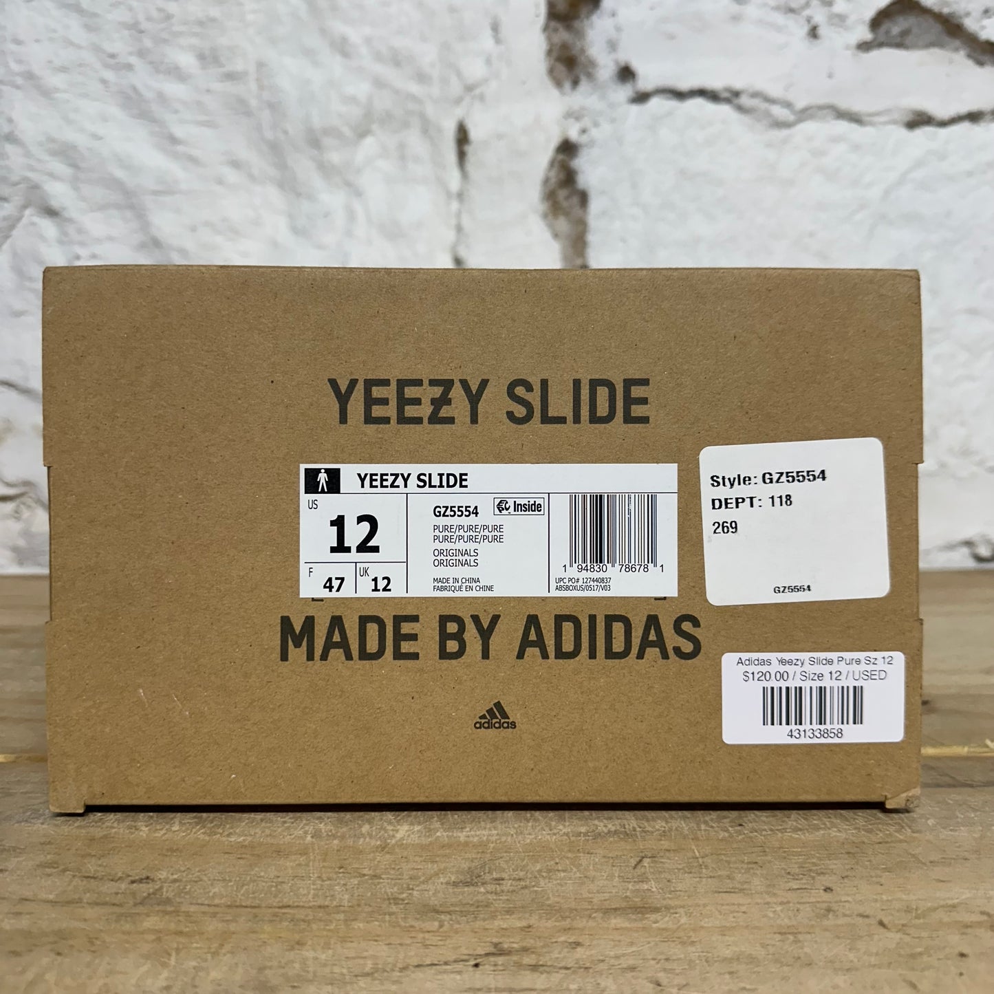 Yeezy Slide Pure Sz 12