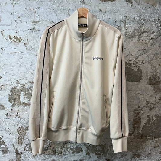 Palm Angels Cream Track Jacket Sz L (Stained)