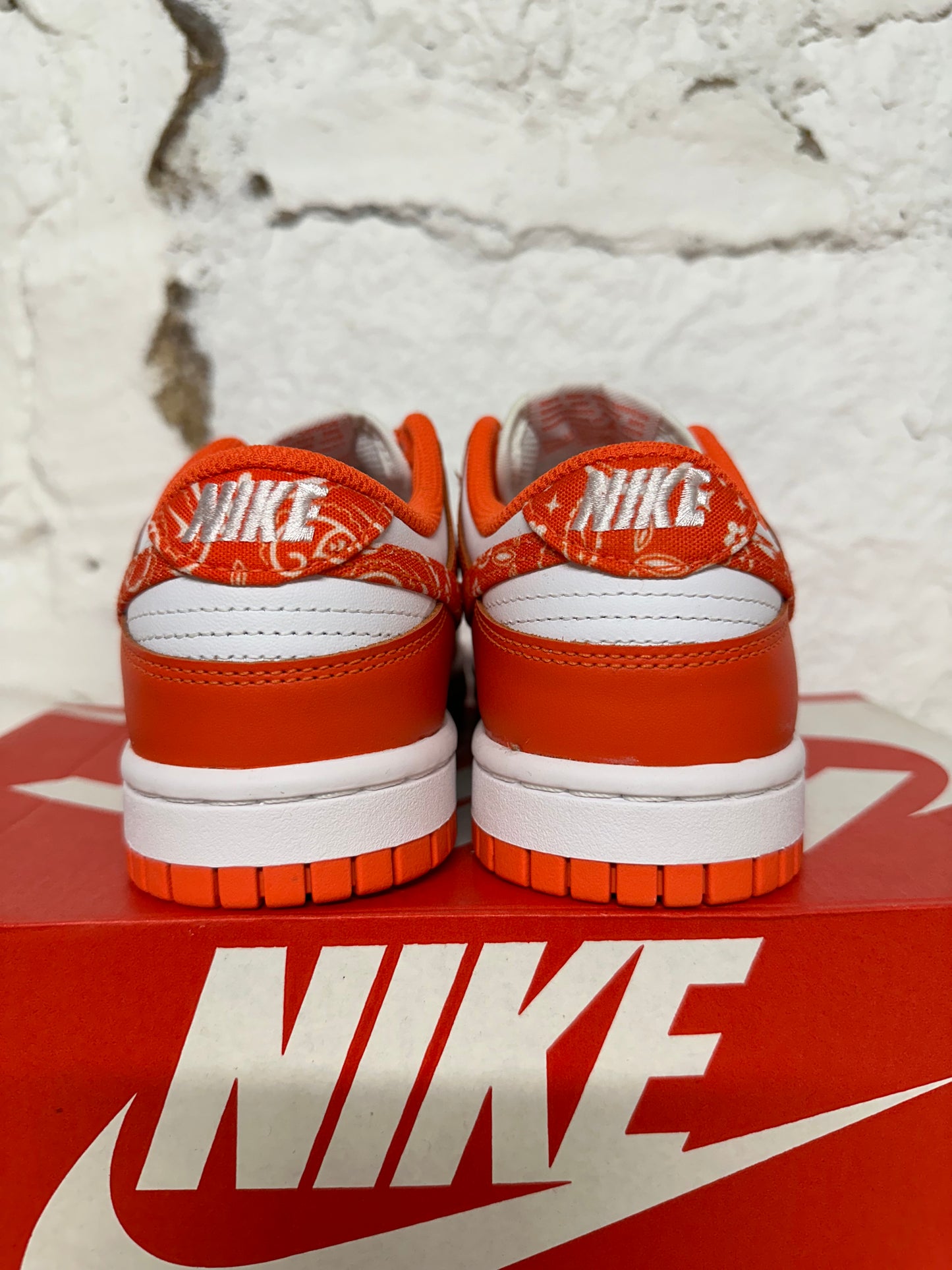 Nike Dunk Low Orange Paisley Sz 4 (5.5W) DS