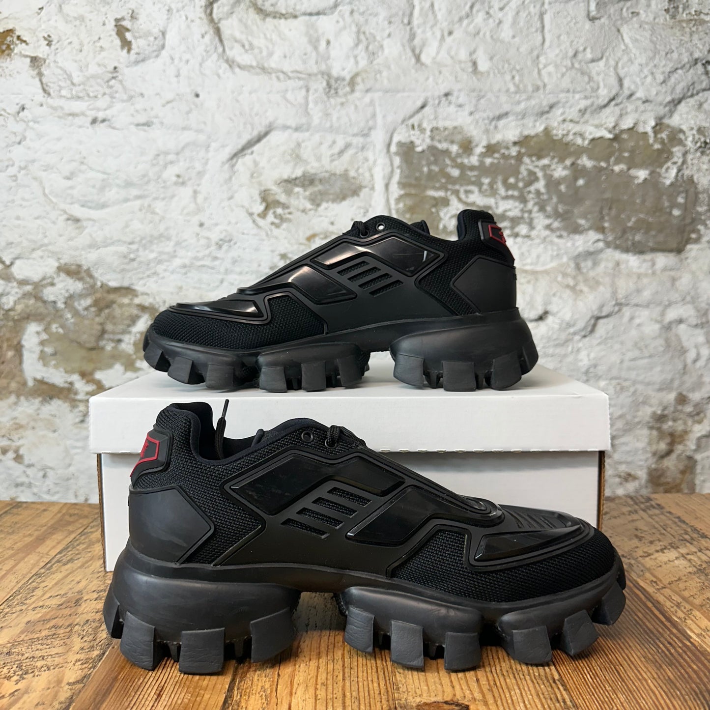Prada Cloudbust Thunder Triple Black Sneaker Sz 7