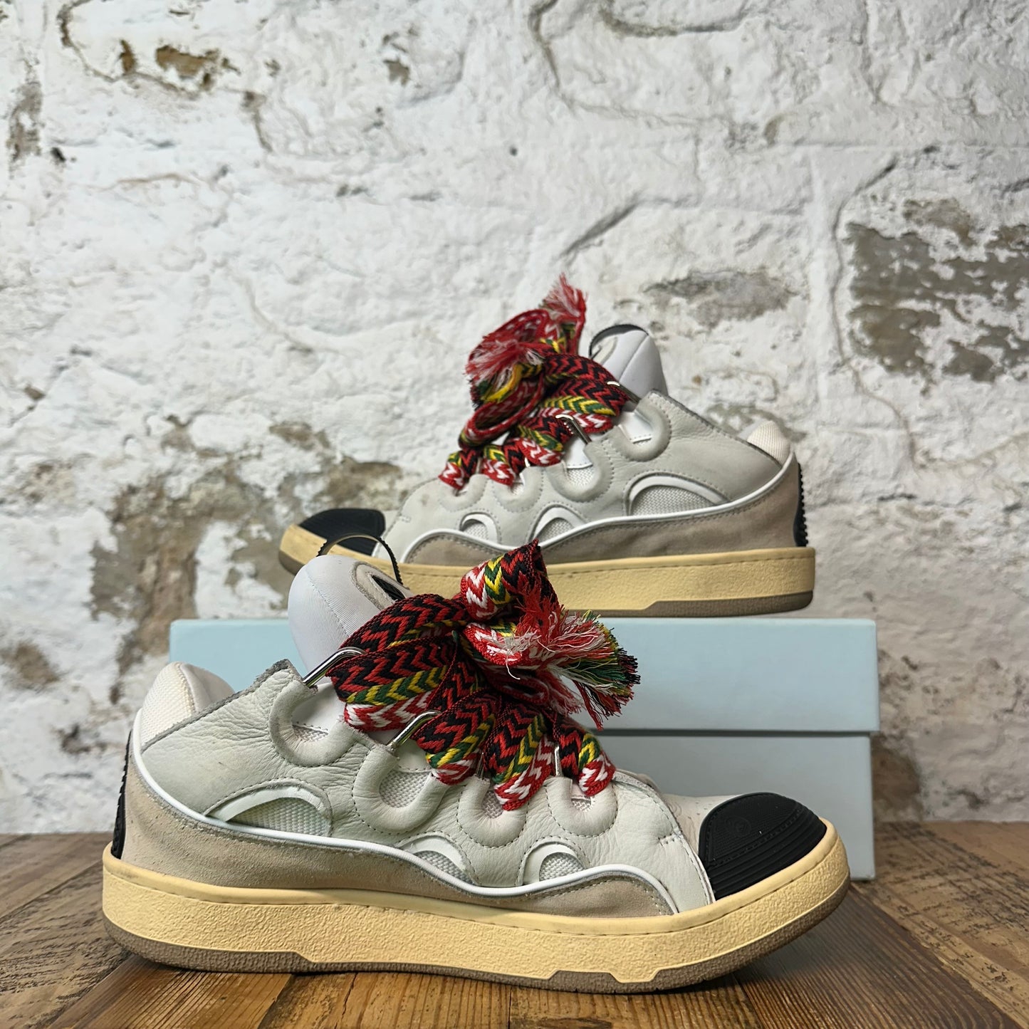 Lanvin Curb Multicolor Lace Grey Sneaker Sz 11 (44)