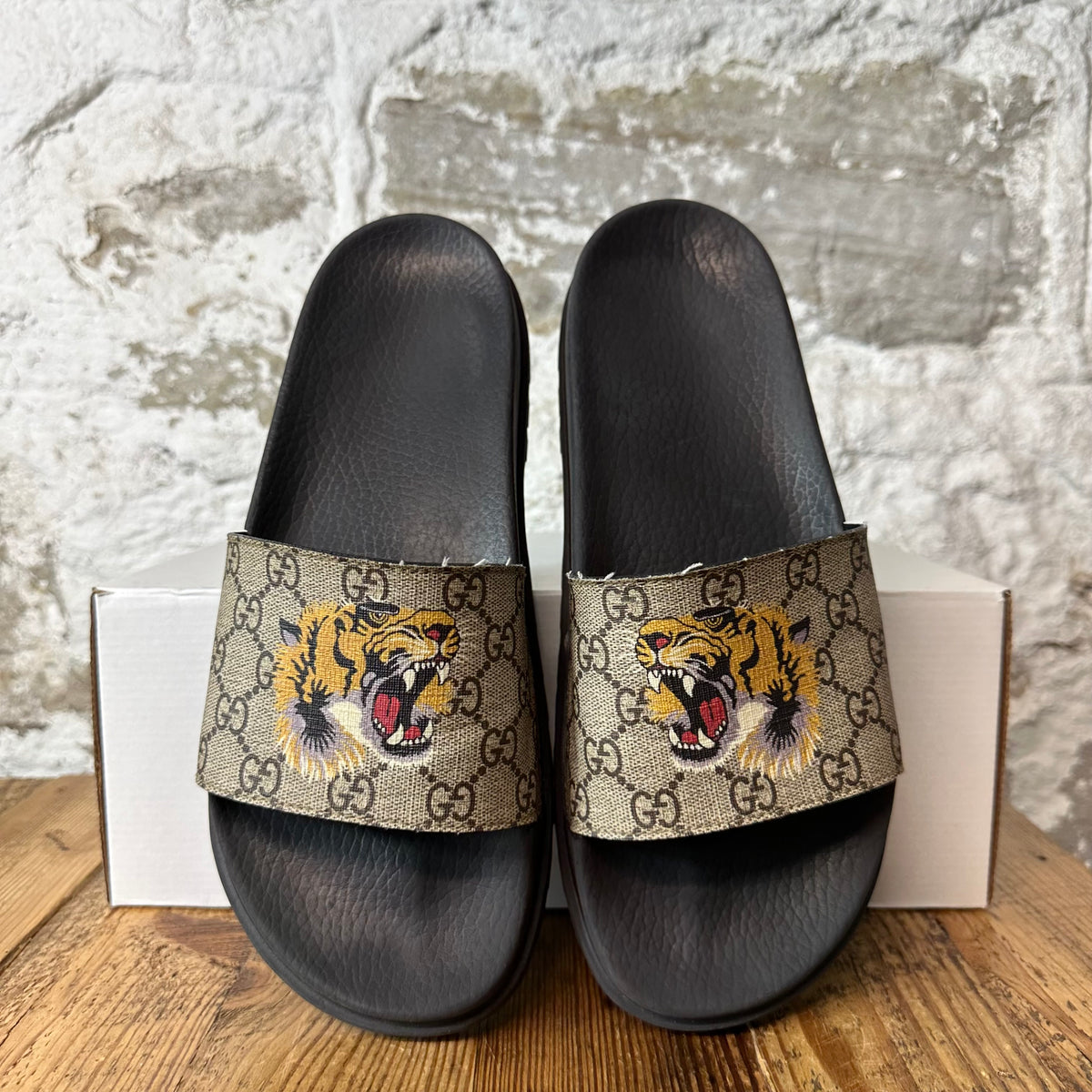 Gucci GG Supreme Tiger Slide Sz 10