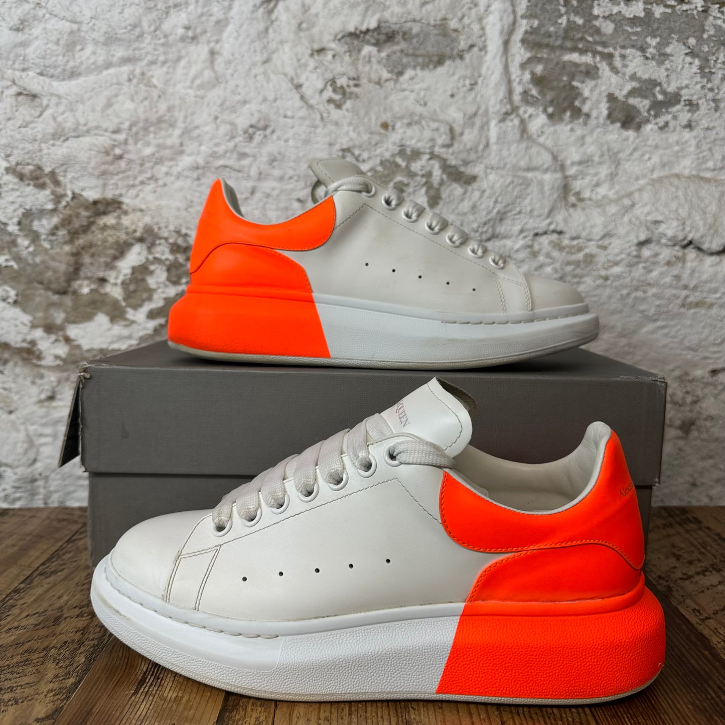 Alexander Mcqueen Orange Tab White Sneaker Sz 8 (41)