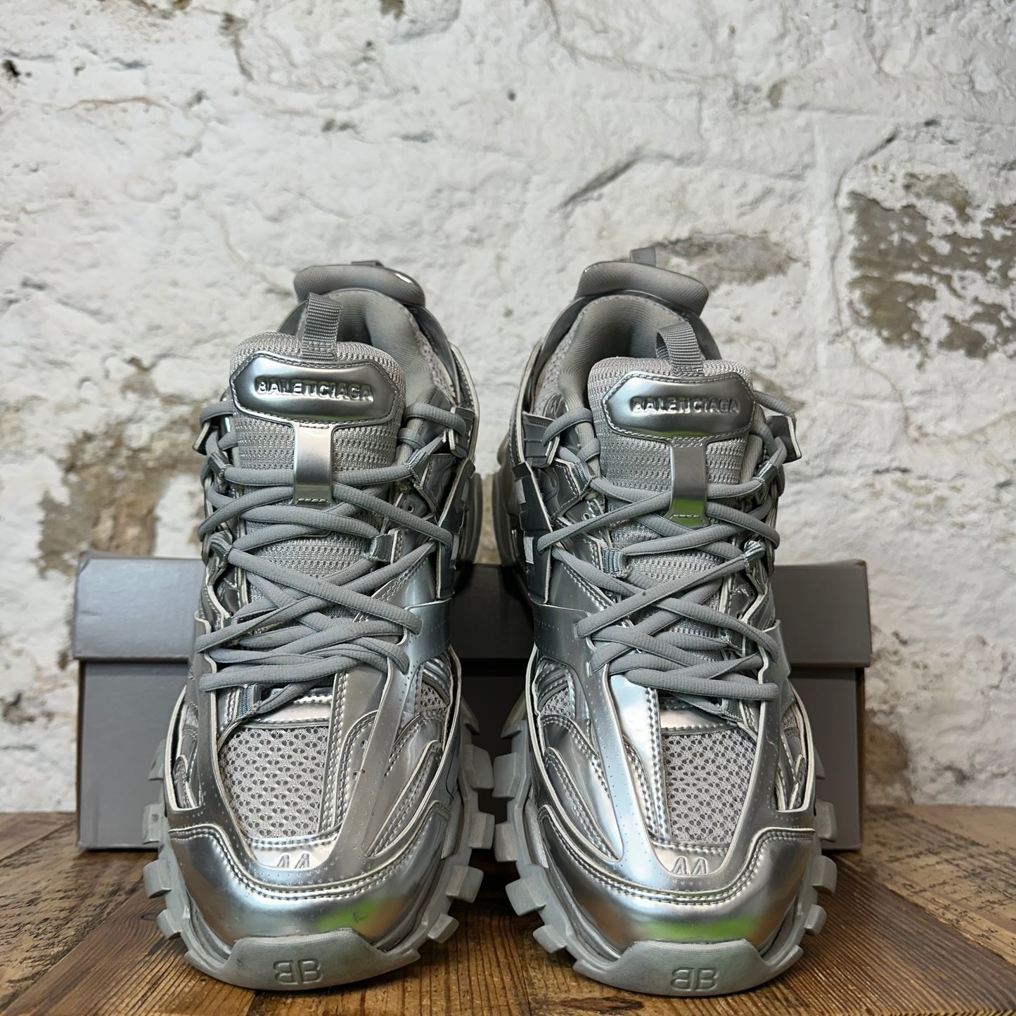 Balenciaga Track Runner Silver Sneaker Sz 11 (44)