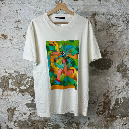 Louis Vuitton Cartoon Bird White T-Shirt Sz L