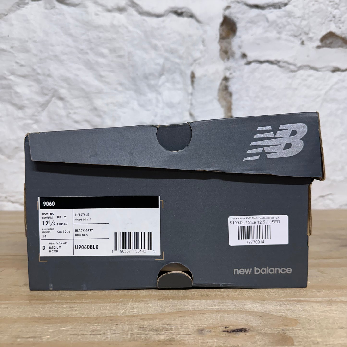 New Balance 9060 Black Castlerock Sz 12.5