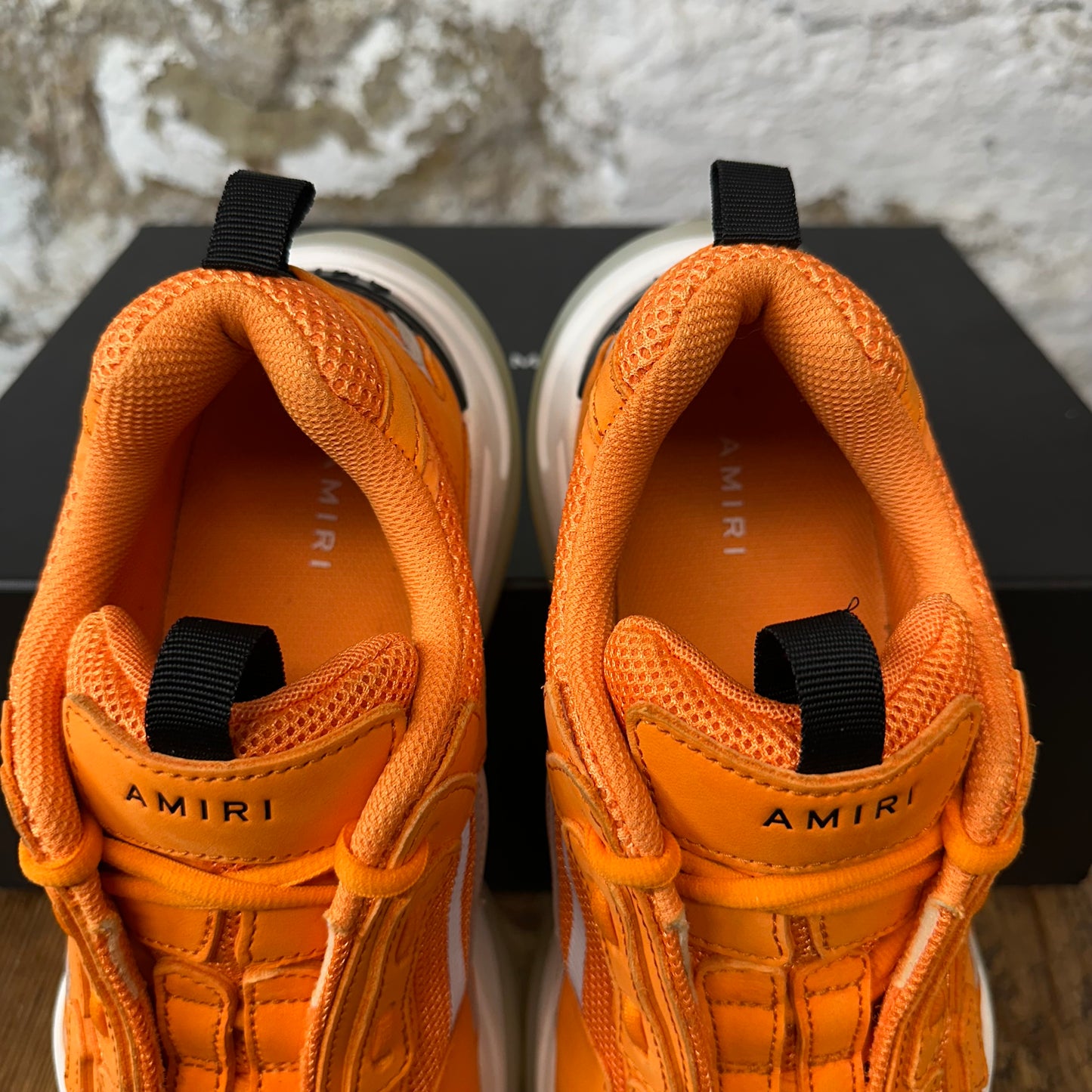 Amiri Orange Bone Runner White Sneaker Sz 9 (42)
