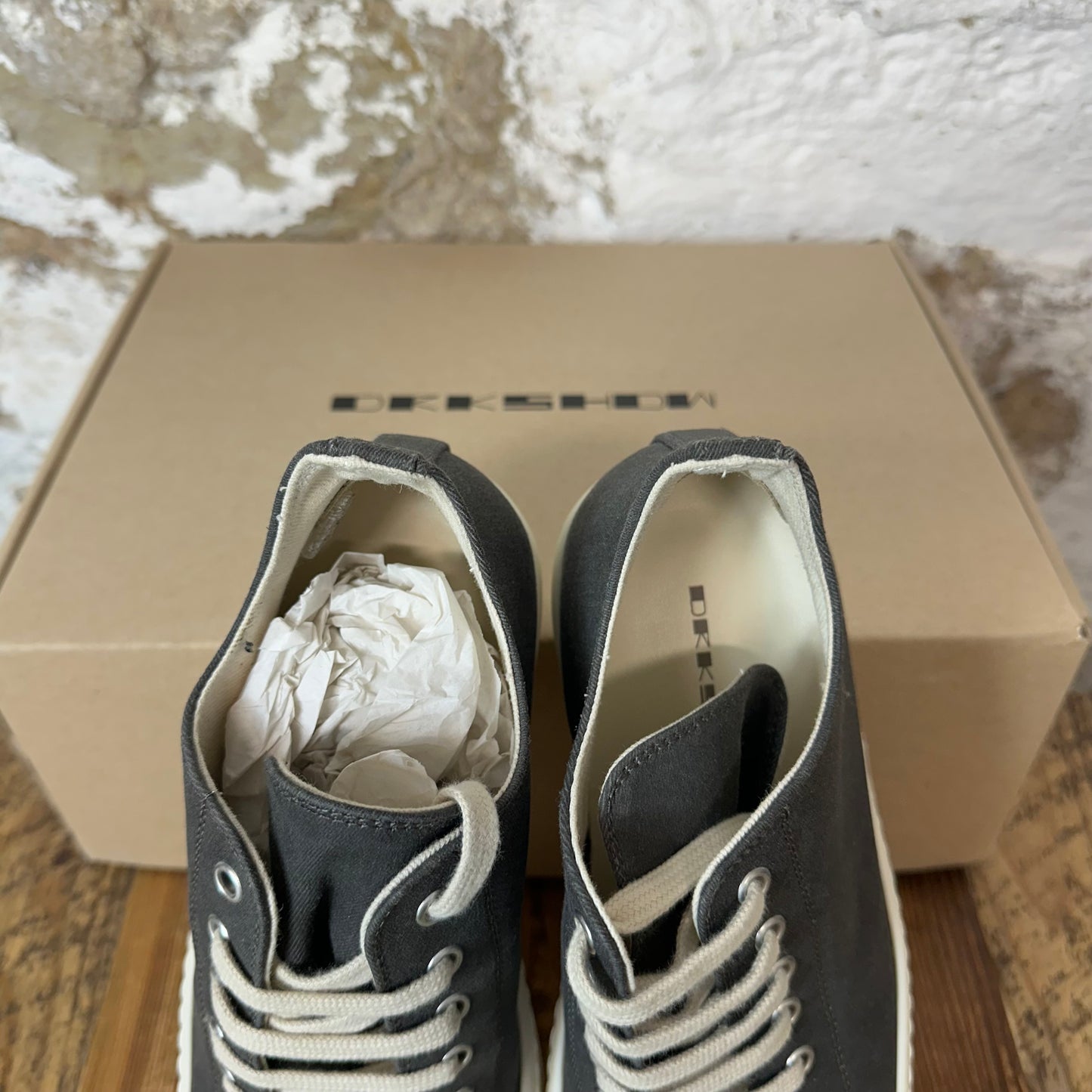 Rick Owens DRKSHDW Dark Dust Milk Sneaker