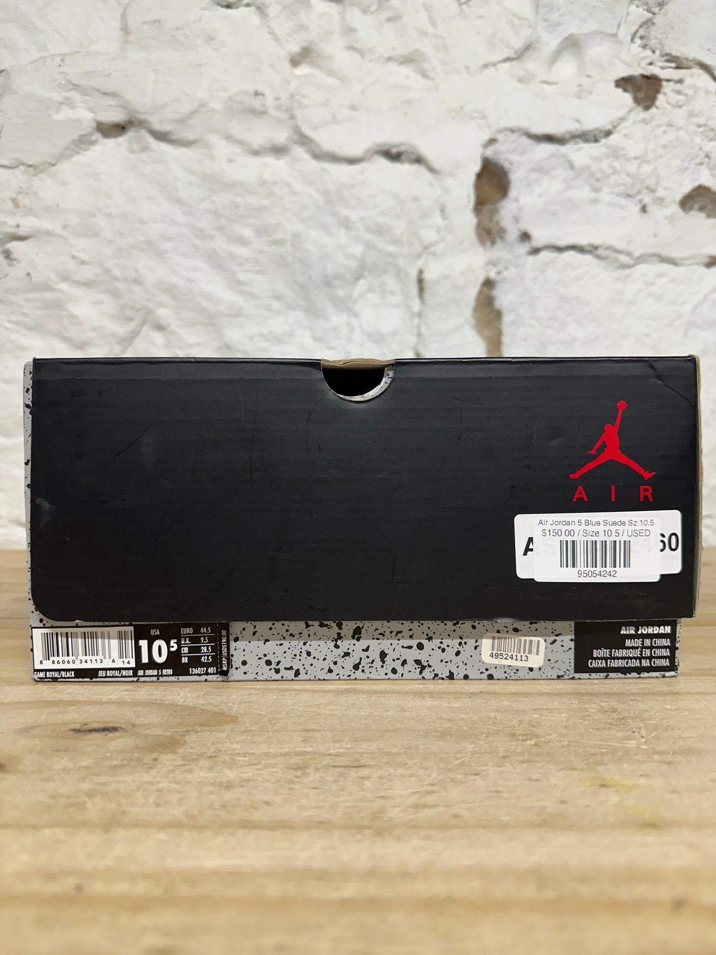 Air Jordan 5 Blue Suede Sz 10.5