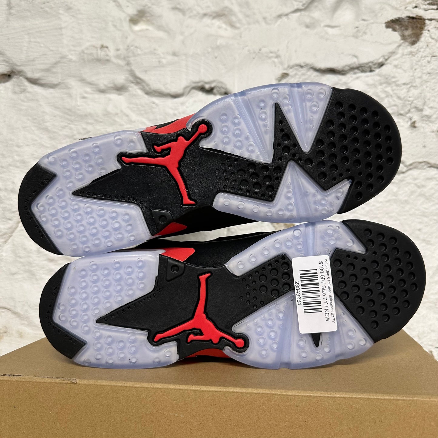 Air Jordan 6 Infrared Salesman Sz 7Y