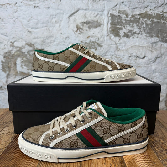 Gucci Tan GG Monogram Tennis 1977 Sneaker Sz 7