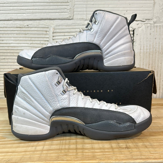 Air Jordan 12 White Dark Grey Sz 11.5