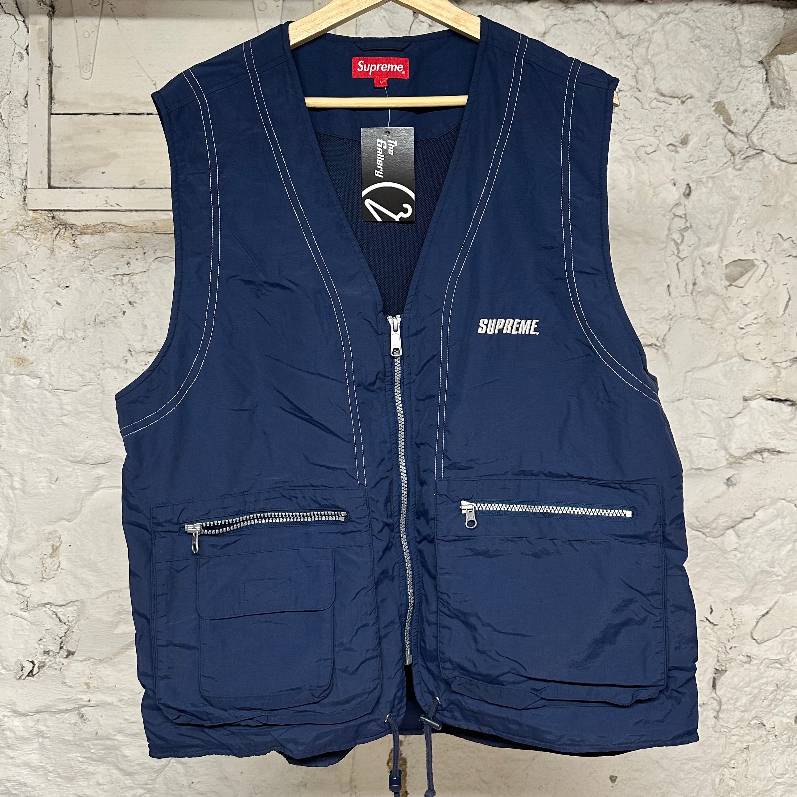 Supreme Navy Blue Vest Sz L