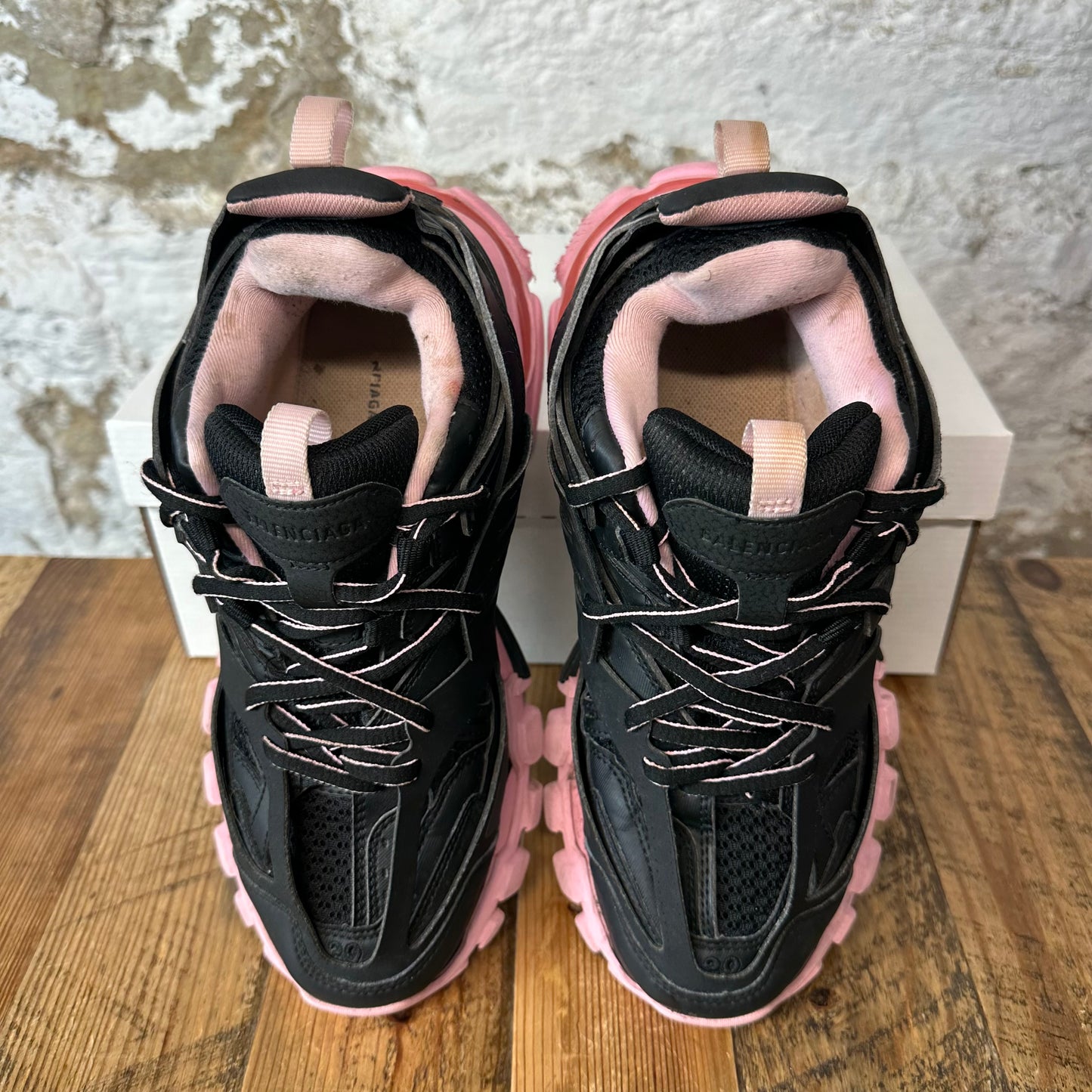 Balenciaga Track Black Pink Sneaker Sz 6.5 (39) No Box