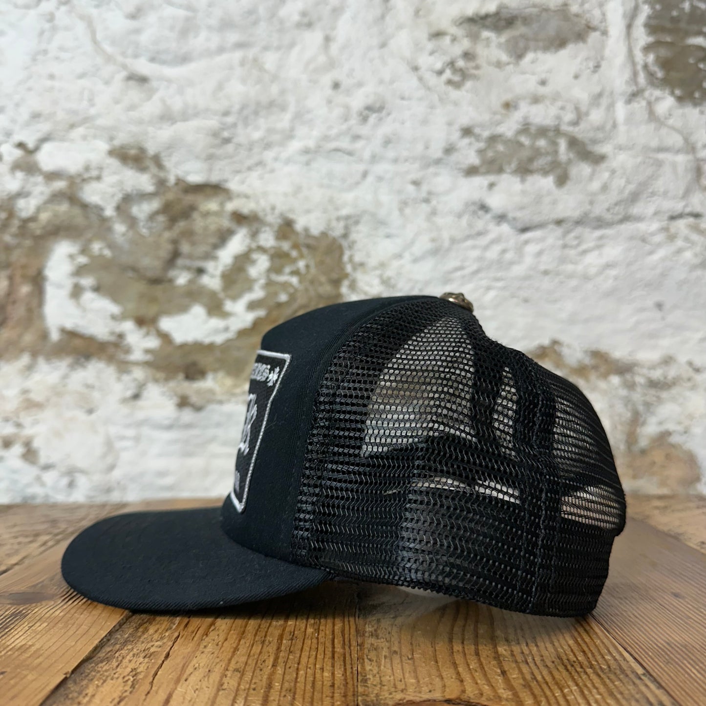 Chrome Hearts Hollywood F*** Black Trucker Hat