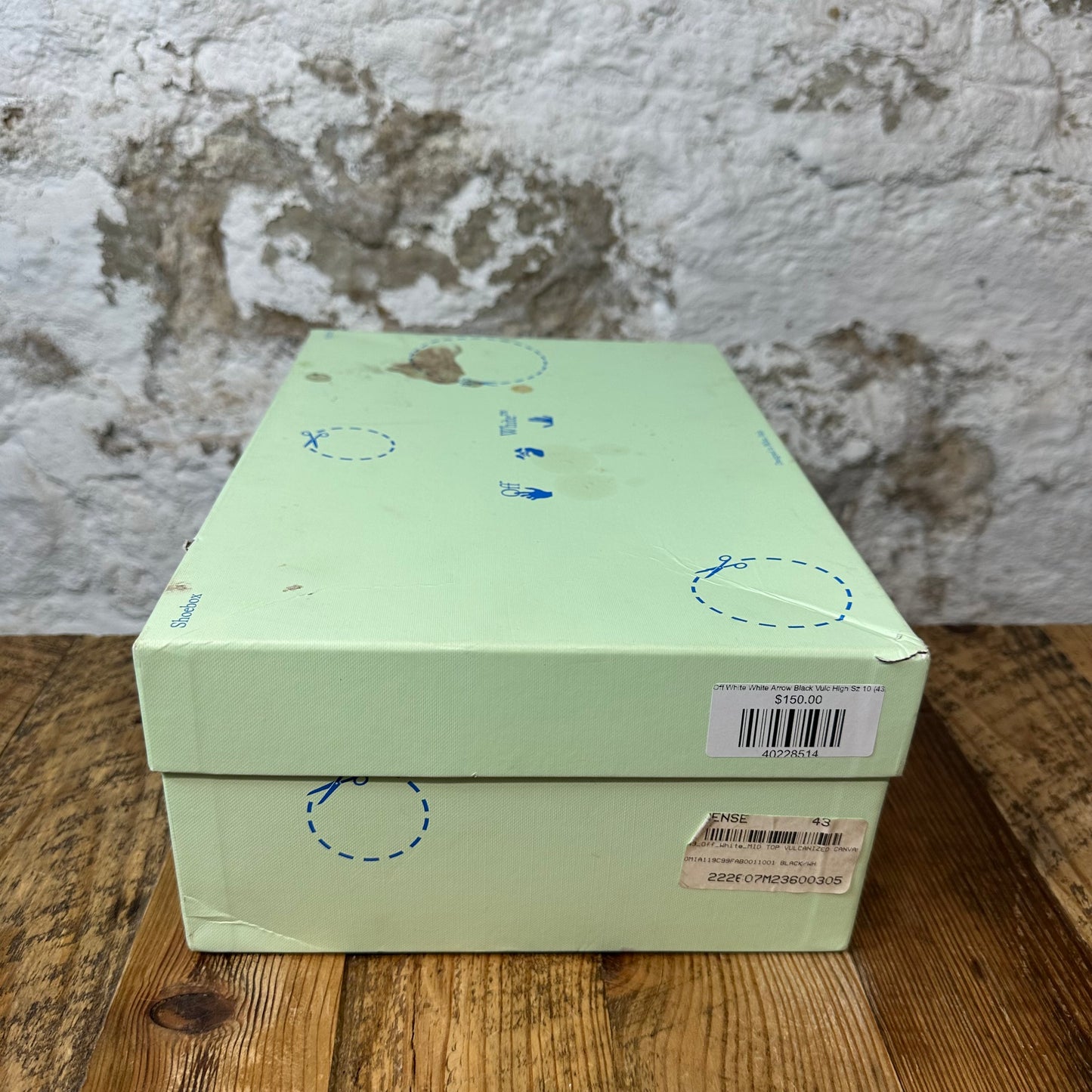 Off-White White Arrow Black Vulc High Sz 10 (43)