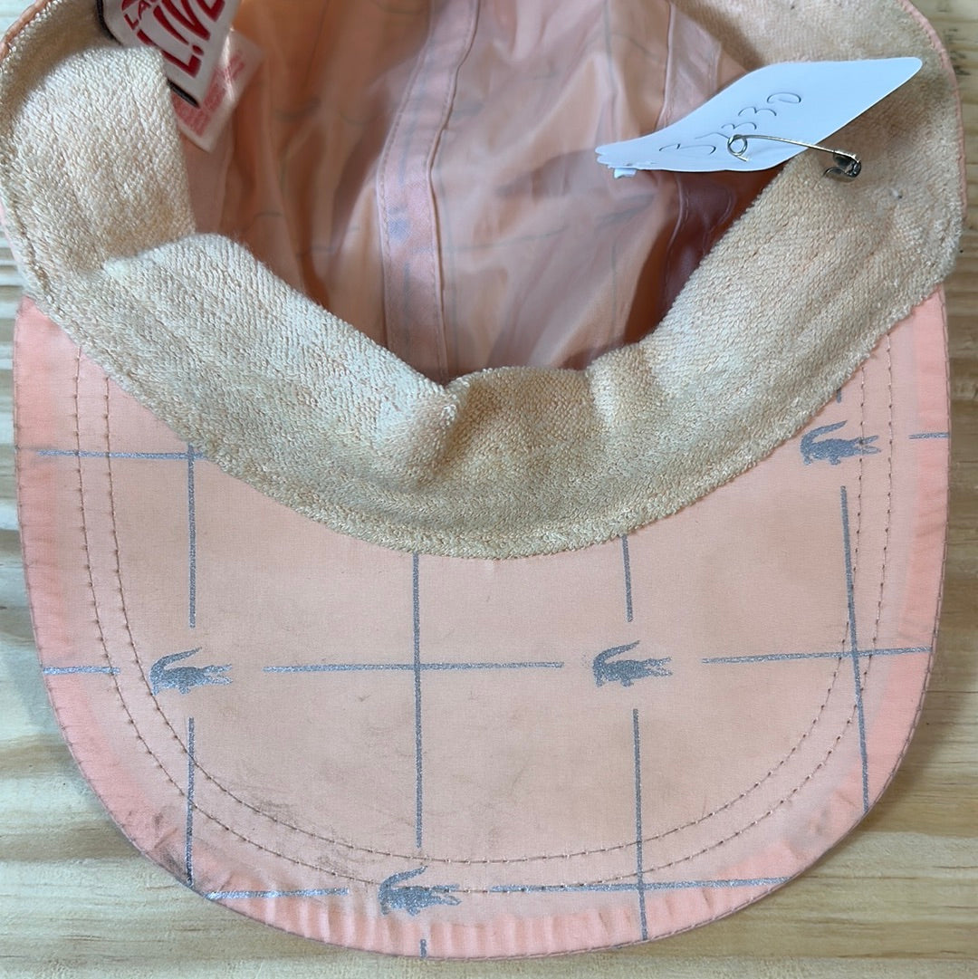 Supreme Lacoste Reflective Grid Nylon Camp Cap Peach Hat