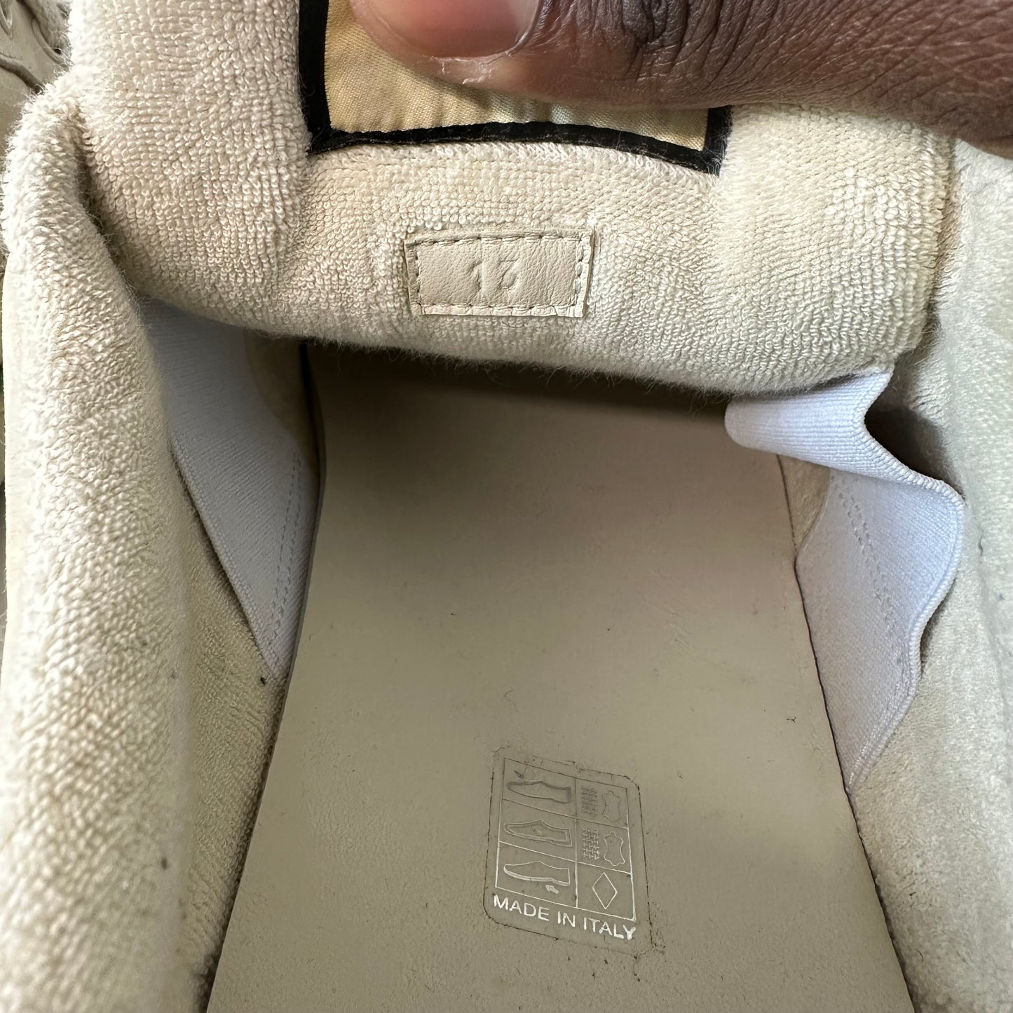 Gucci Screener Tan Cream Sneaker Sz 13 No Box