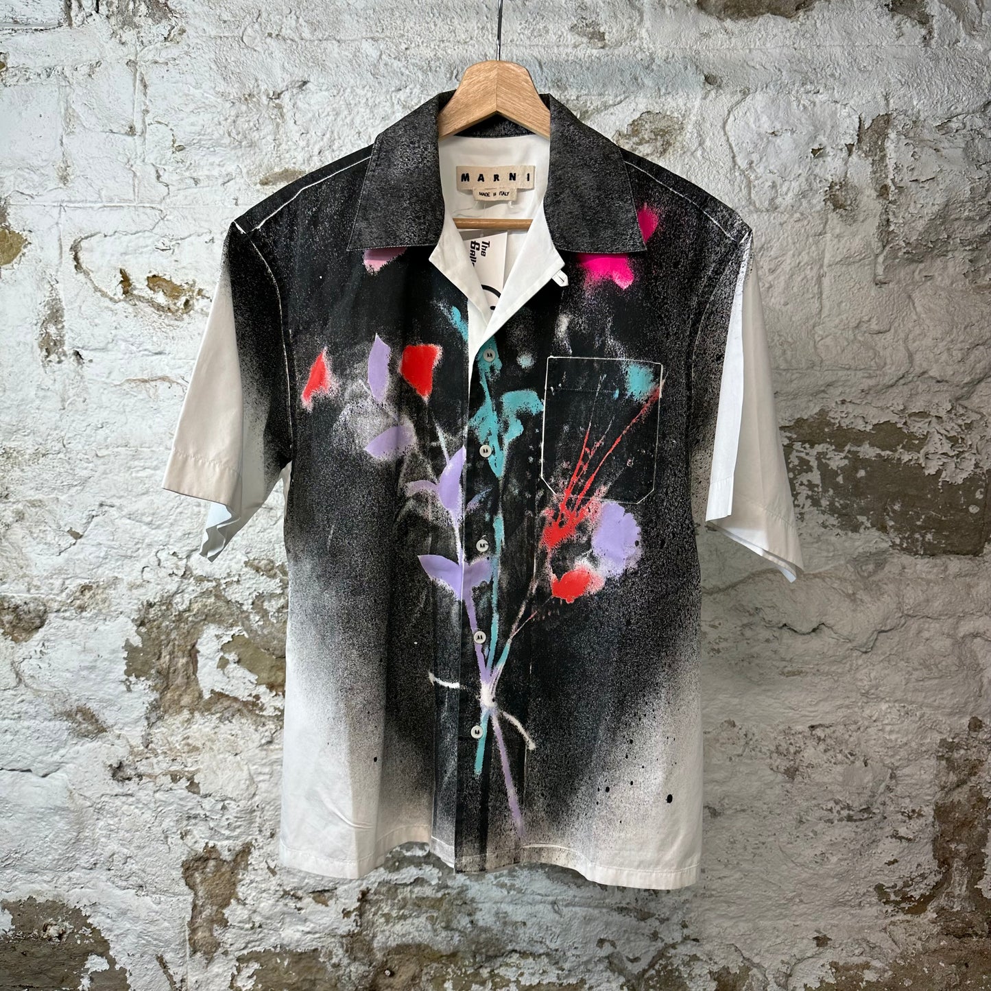 Marni Multicolor Button Up Shirt White Sz S