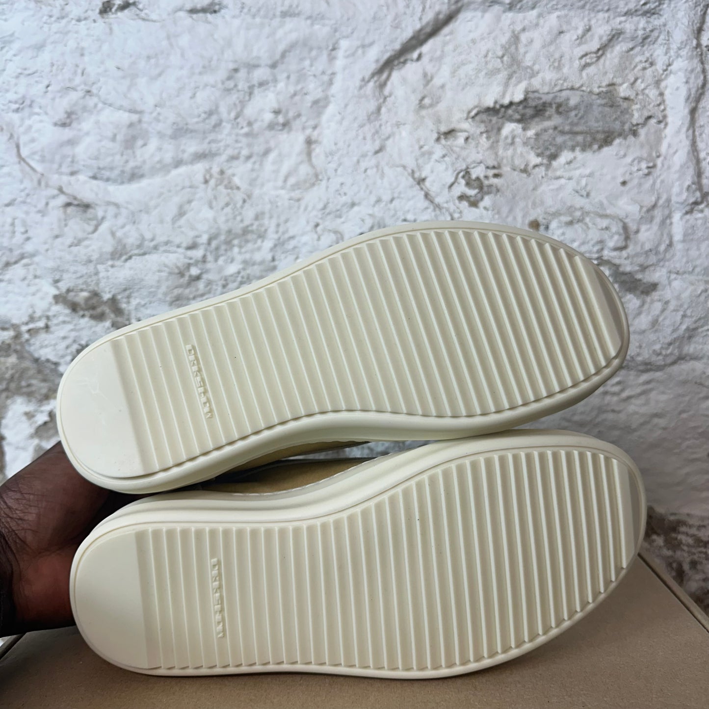 Rick Owens Parchment Milk Low Top Sneaker DS