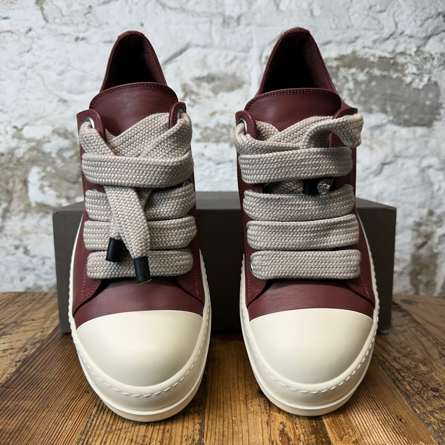 Rick Owens Jumbo Lace Rosewood Milk Sneaker Sz 9 (42)