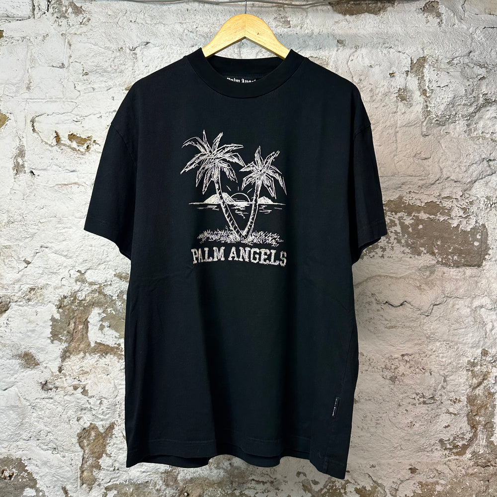 Palm Angels Stitched Palm Tree T-shirt Black Sz XL