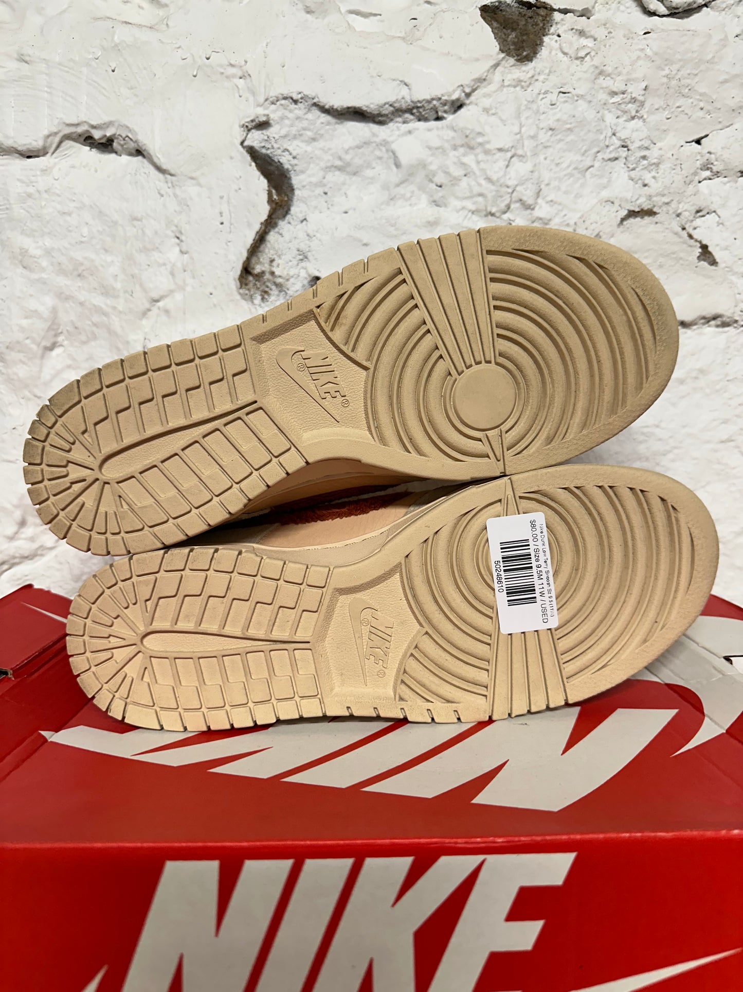 Nike Dunk Low Terry Swoosh Sz 9.5 (11W)