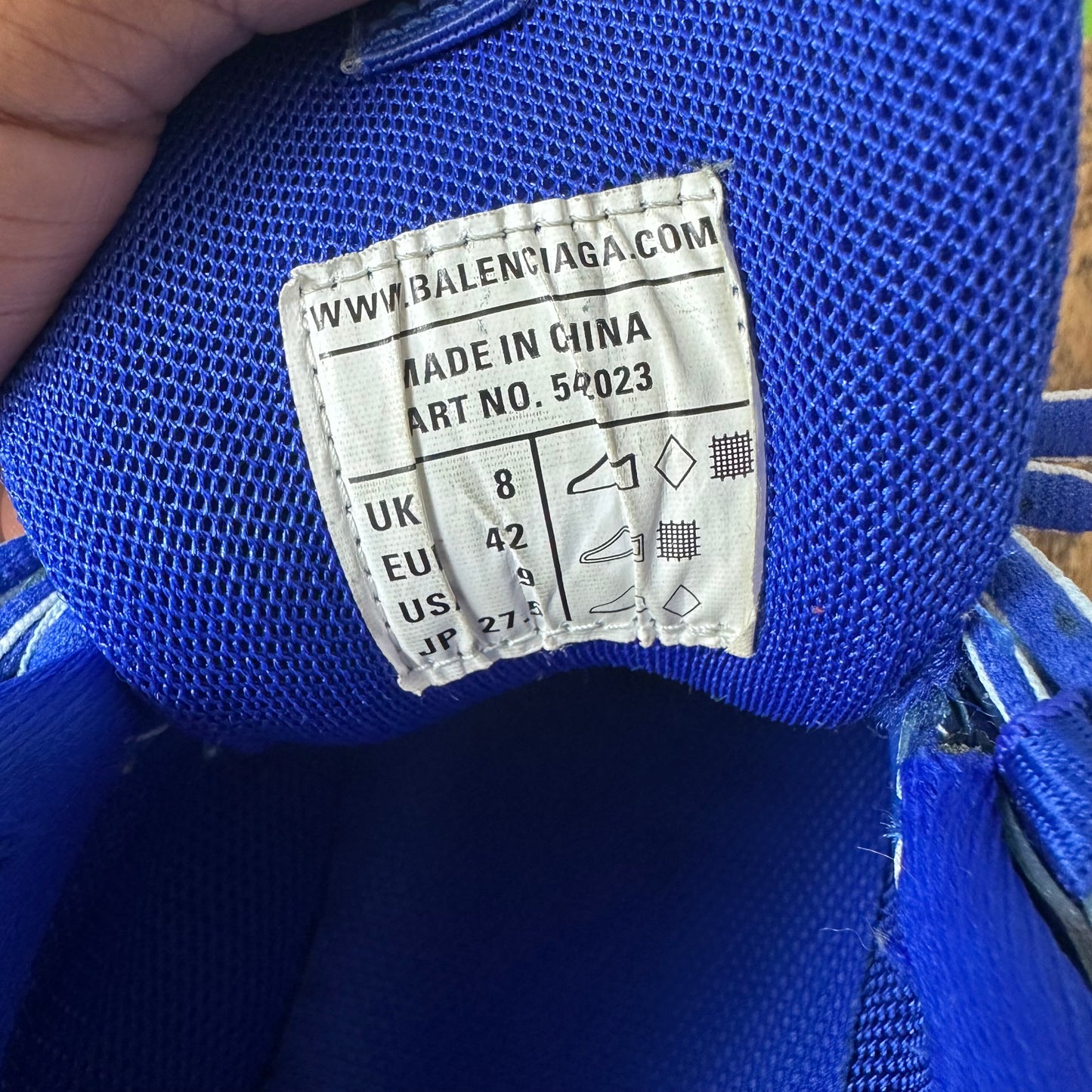 Balenciaga Track Runner Blue Dyed Sneaker Sz 9 (42)