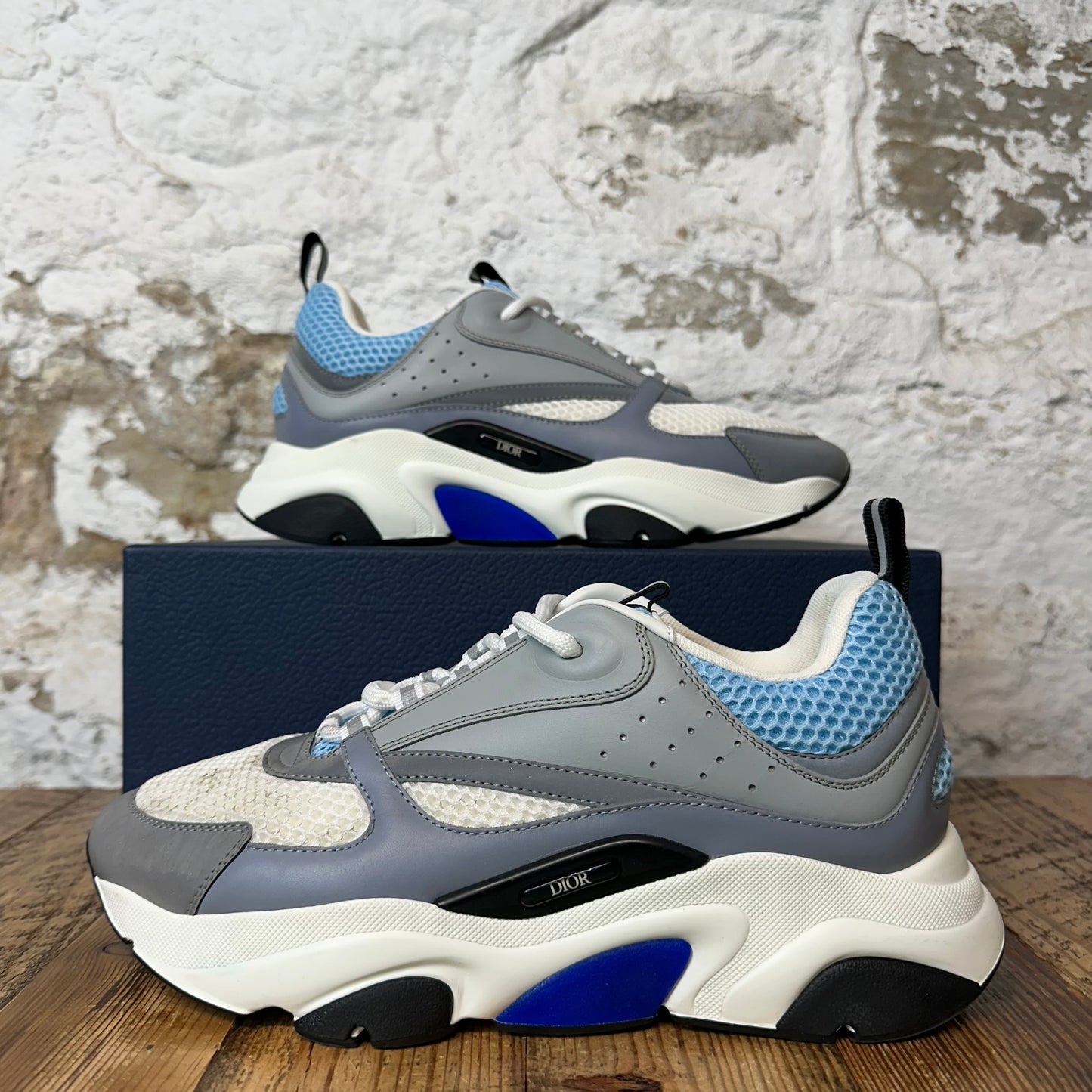 Dior B22 Blue Gray White Sneaker Sz 8 (41)