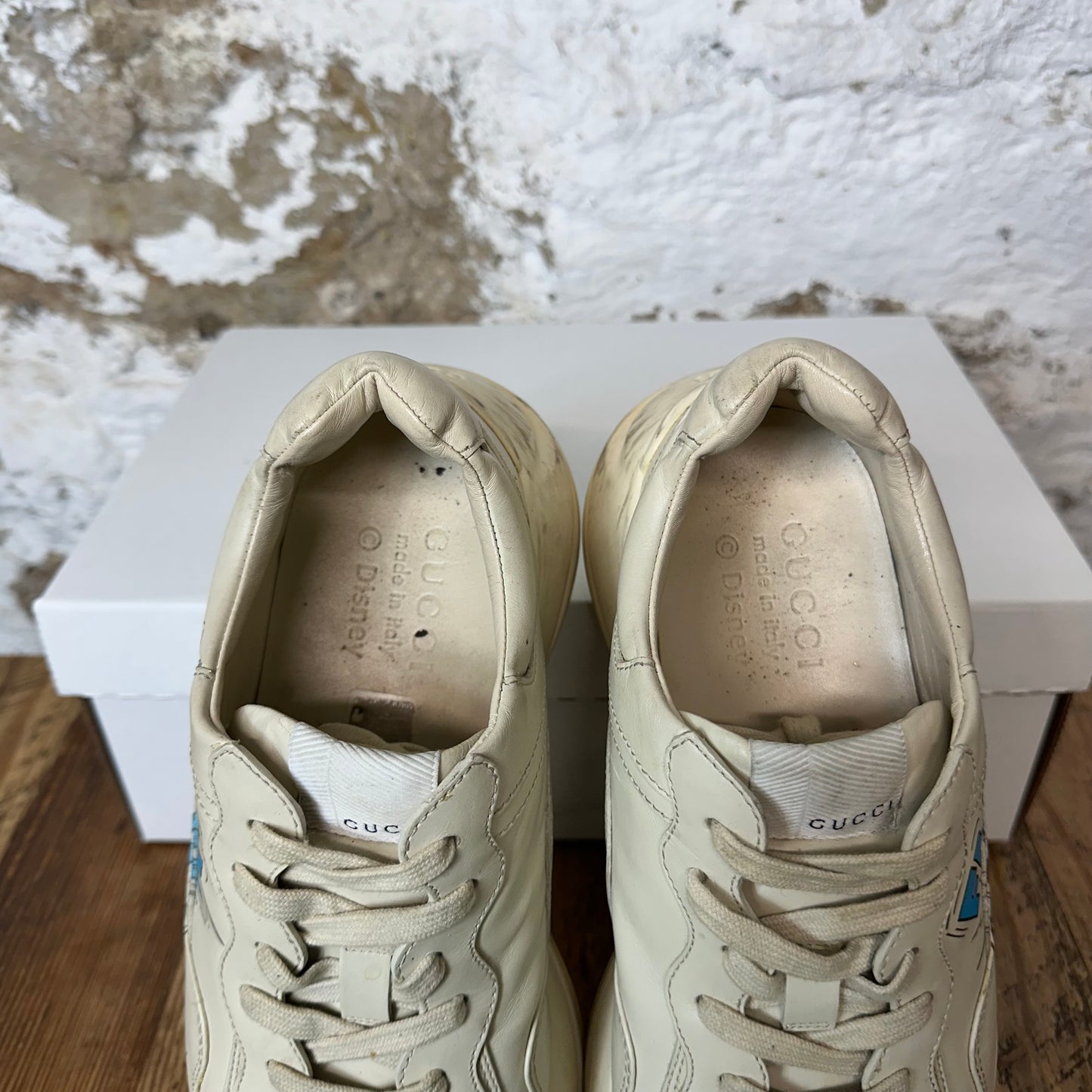 Gucci Rython Donald Flash Cream Sneaker Sz 6 No Box