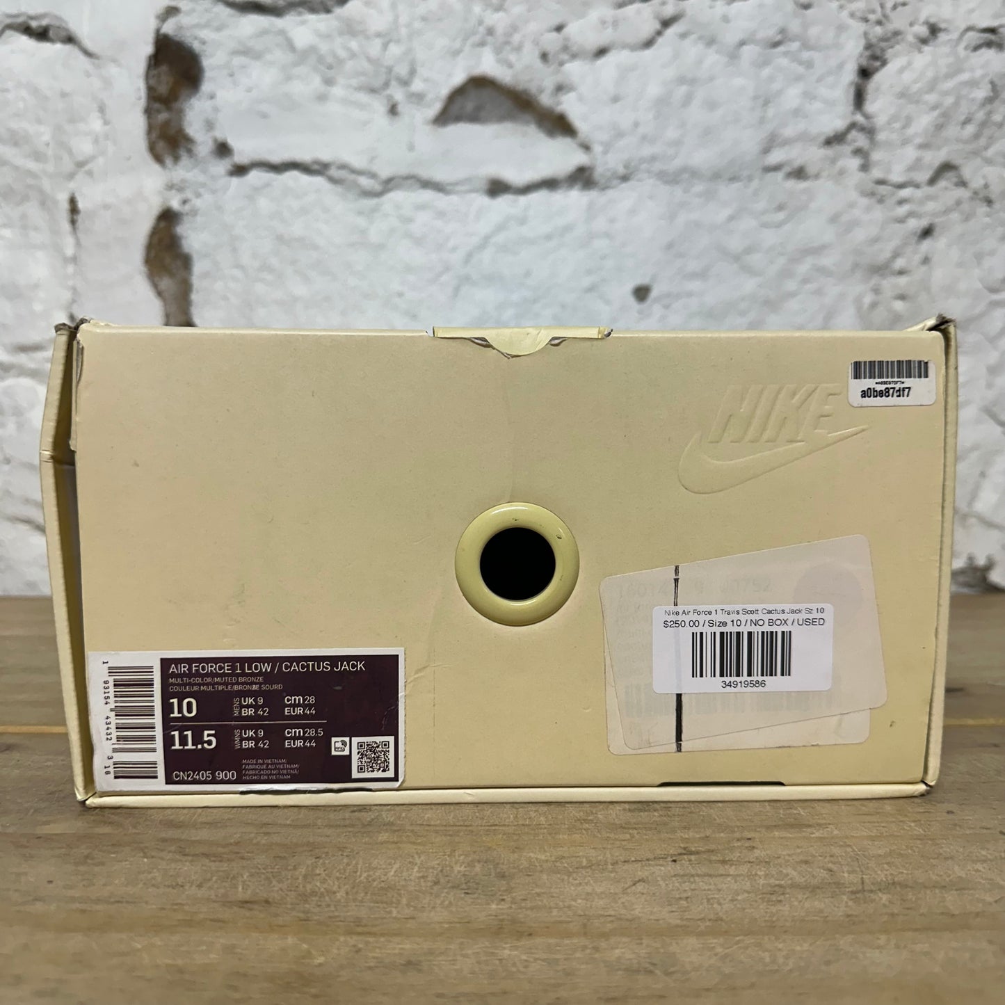 Nike Air Force 1 Low Travis Scott Cactus Jack Sz 10