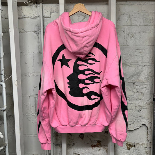 Hellstar Pink Zip Up Hoodie Sz L
