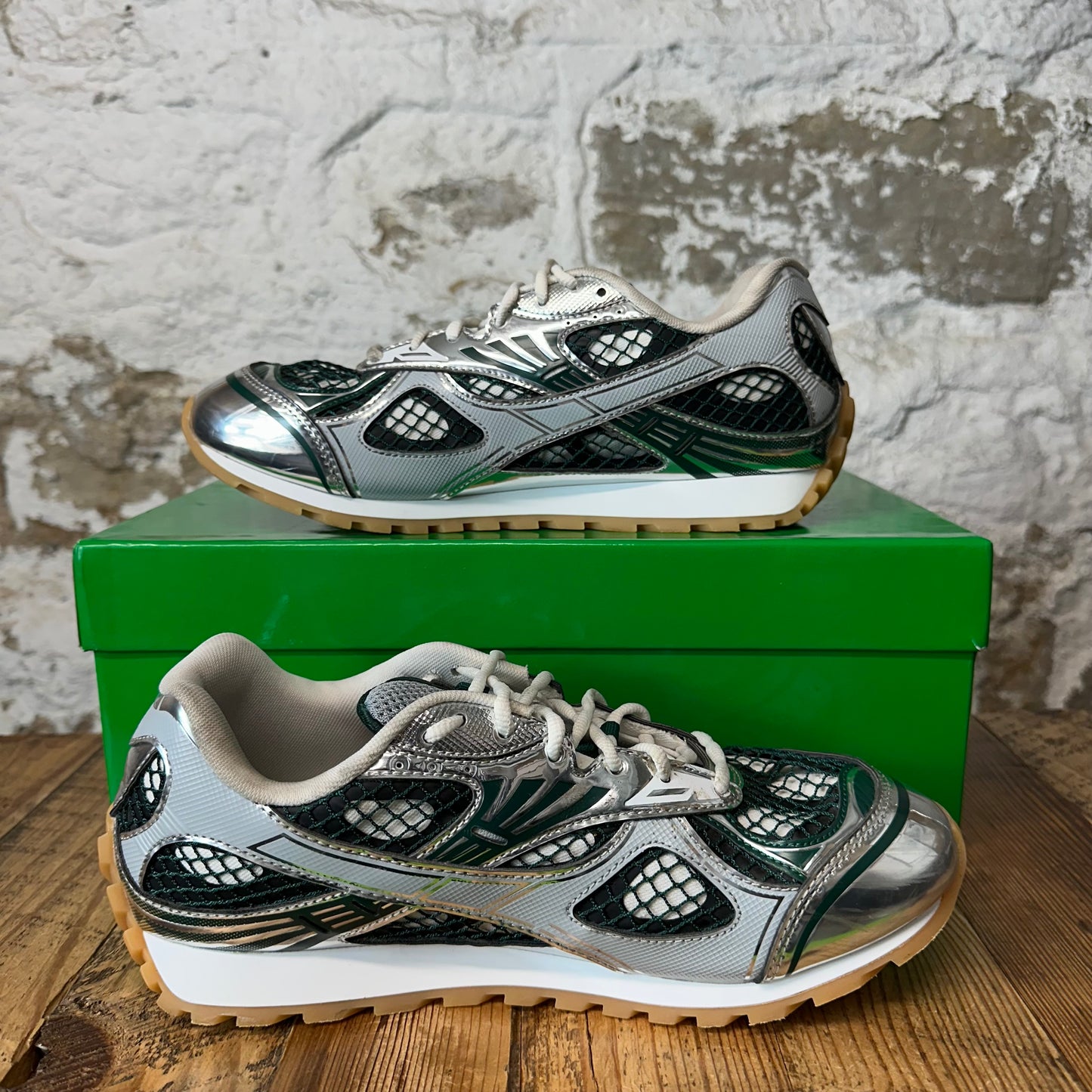 Bottega Veneta Billiard Silver Orbit Sneaker Sz 11 (44)