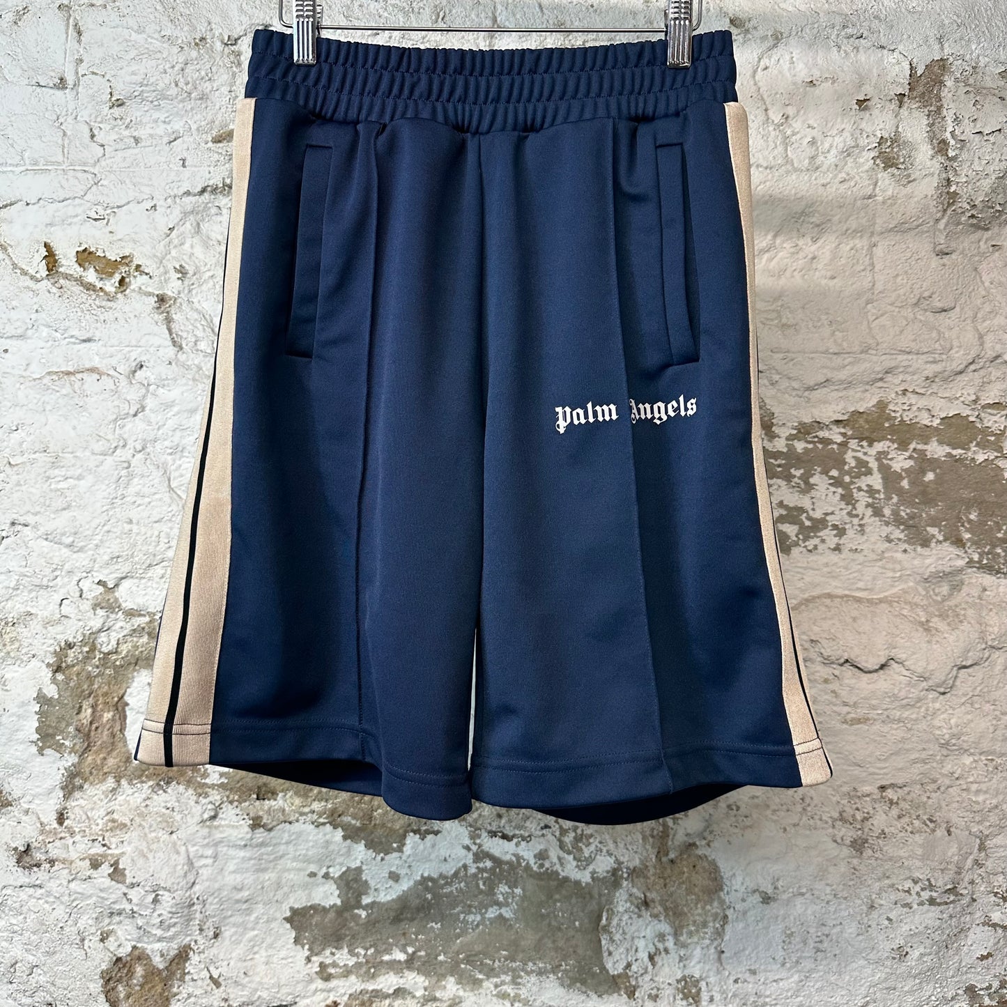 Palm Angels Navy Track Shorts Sz S