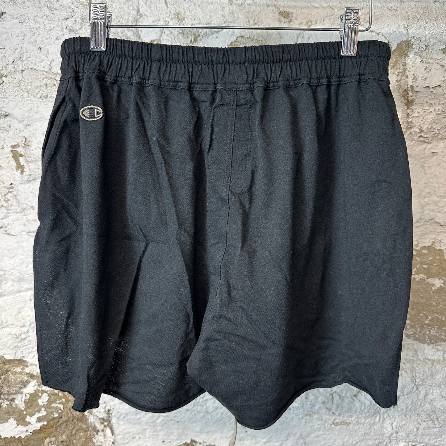 Rick Owens Champion DRKSHDW Black Boxer Shorts Sz S