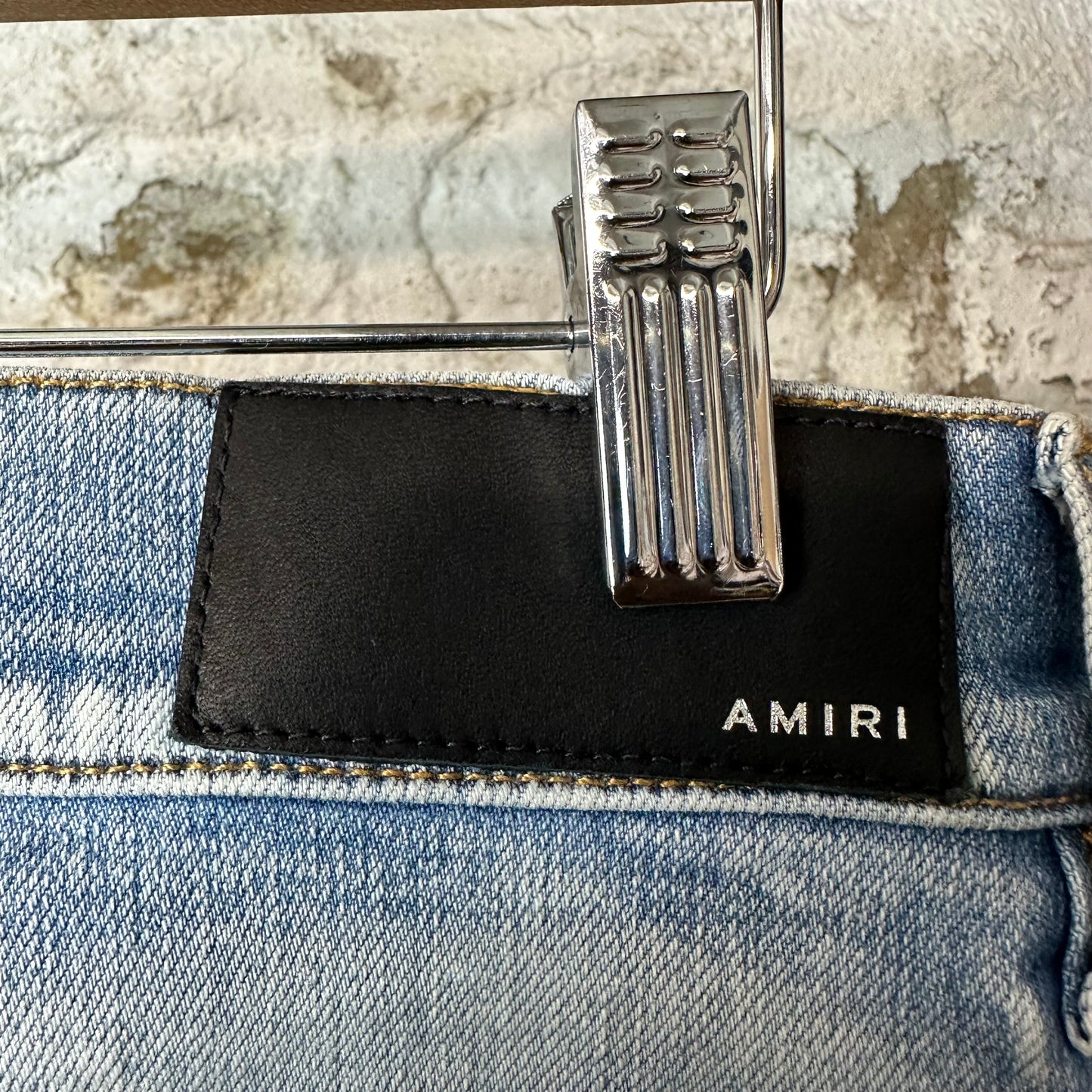 Amiri Zig Zag Light Blue Denim Jeans Sz 31