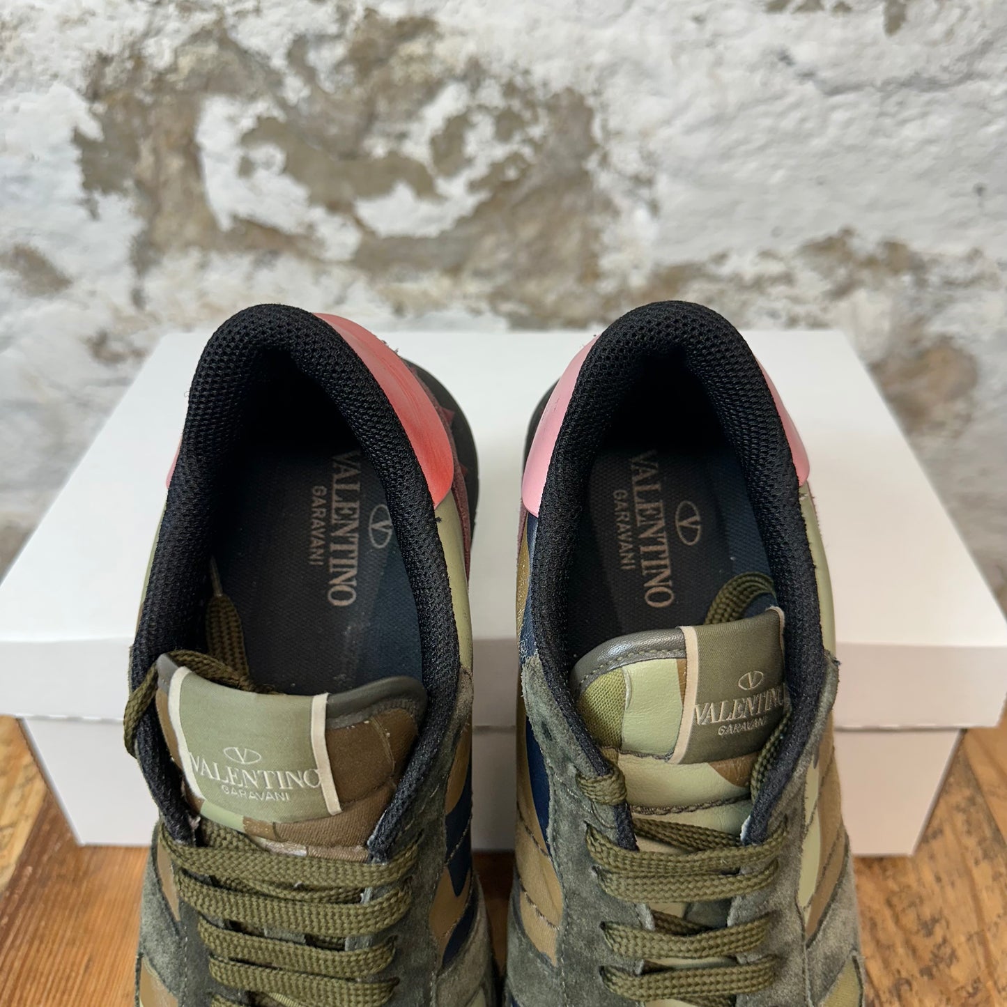 Valentino Green Camo Maroon Sneaker Sz 9 (42) No Box
