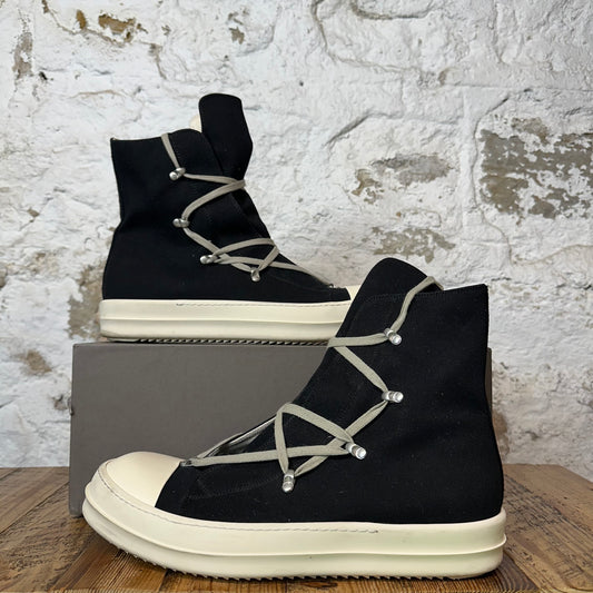 Rick Owens High Hexa Lace Black Milk Sneaker Sz 14 (47)