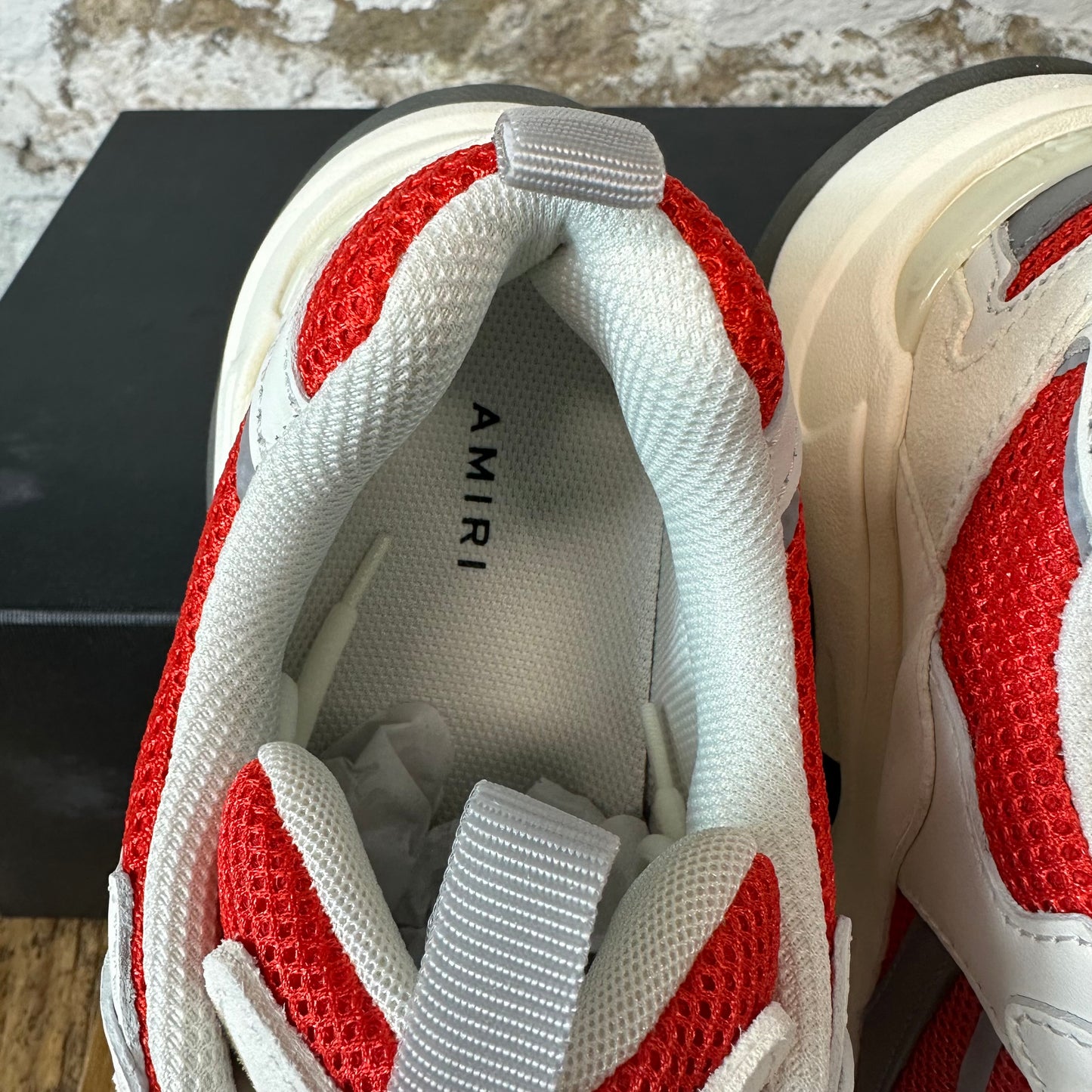 Amiri Red White Bone Runner Sneaker