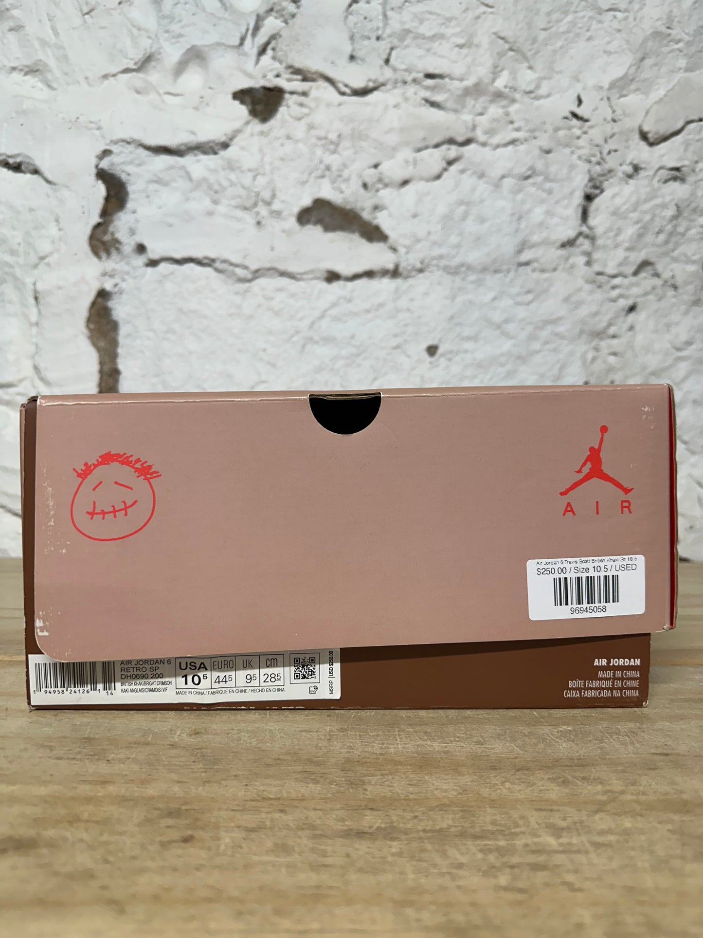 Air Jordan 6 Travis Scott British Khaki Sz 10.5