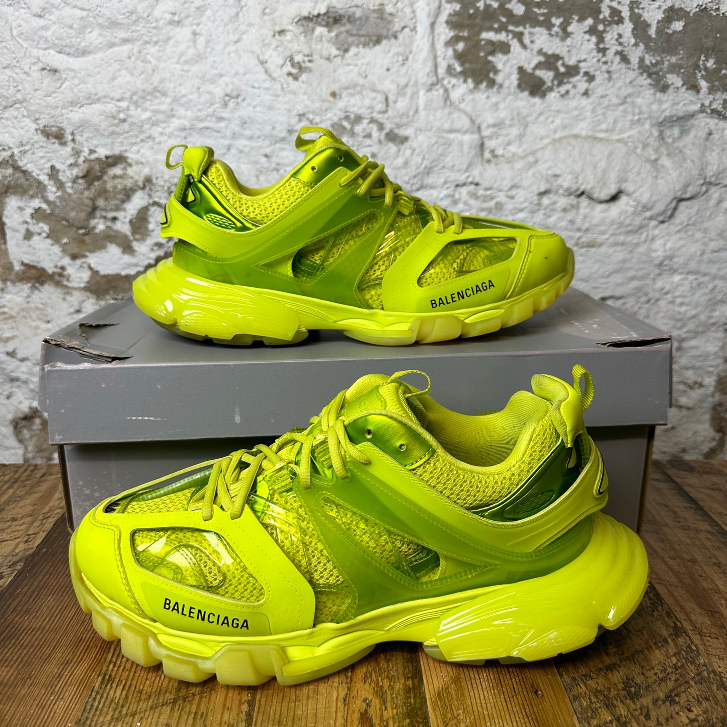 Balenciaga Track Runner Neon Yellow Sneaker Sz 11 (44)