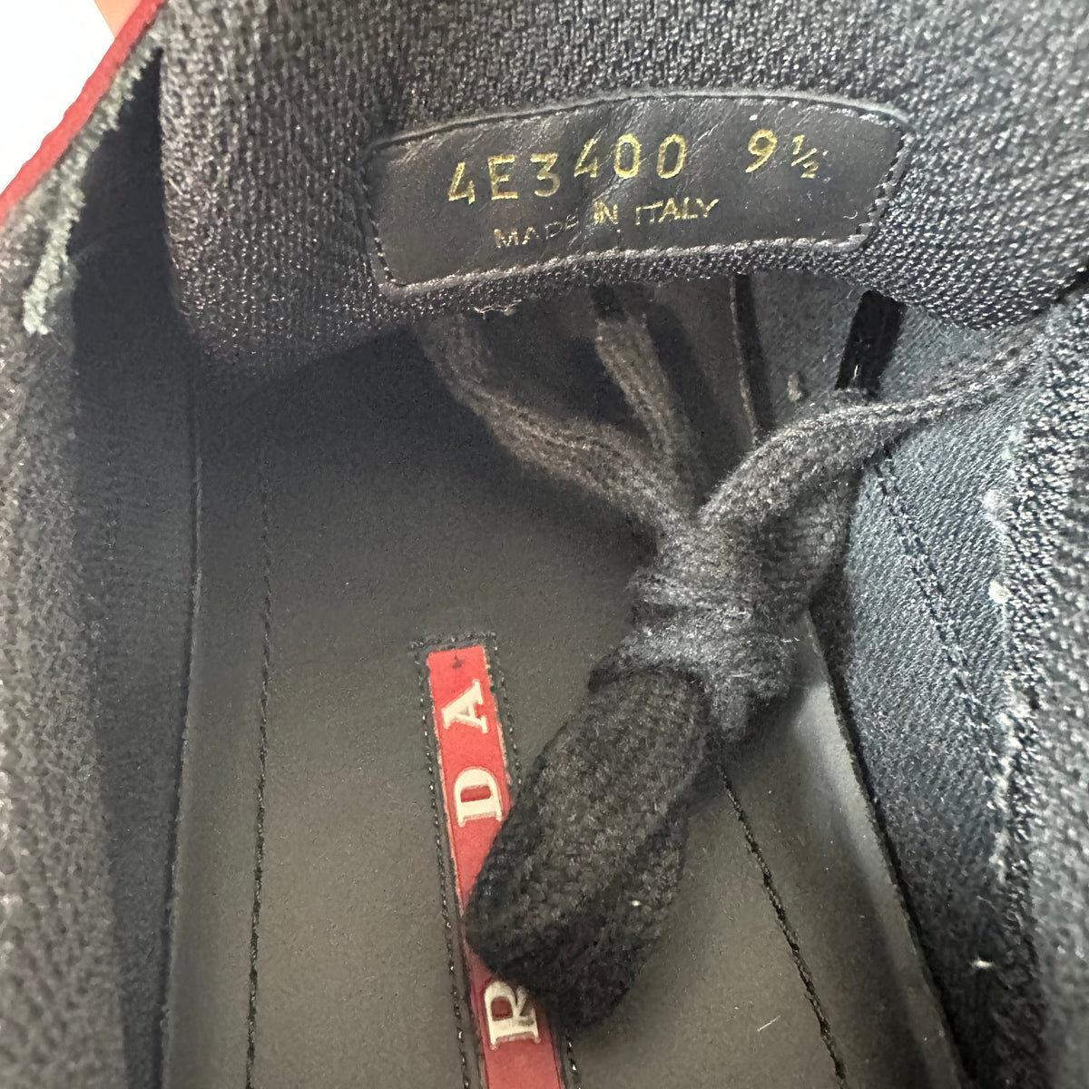 Prada Americas Cup Red Patent Black Sneaker Sz 9.5