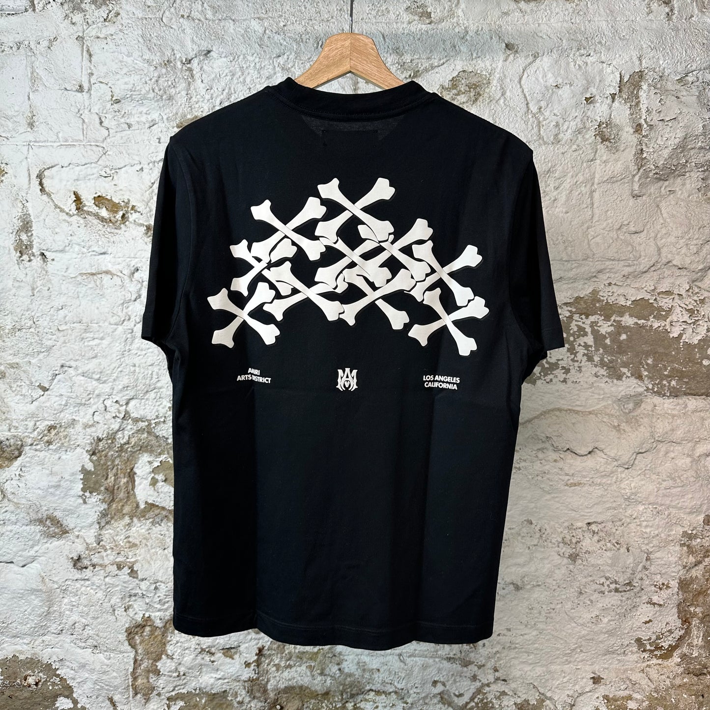 Amiri Hollywood White Bone Black T-shirt Sz S