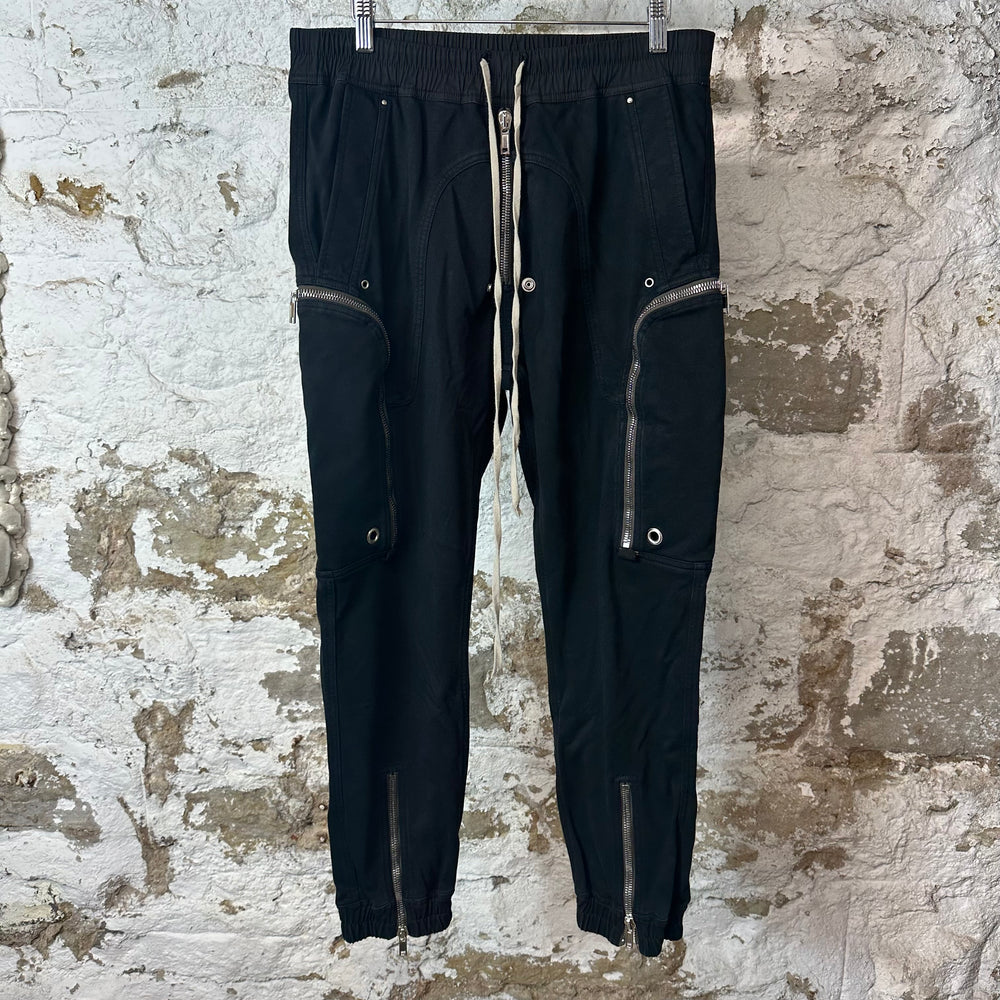 Rick Owens Bauhaus Gethsemane Black Cargo Sweatpants Sz L