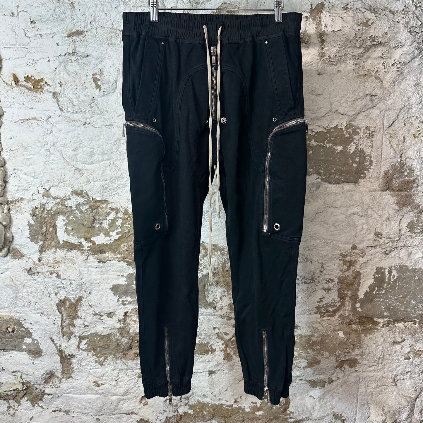 Rick Owens Bauhaus Gethsemane Black Cargo Sweatpants Sz L