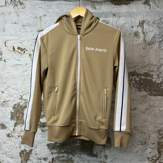 Palm Angels Tan Hooded Track Jacket Sz XS
