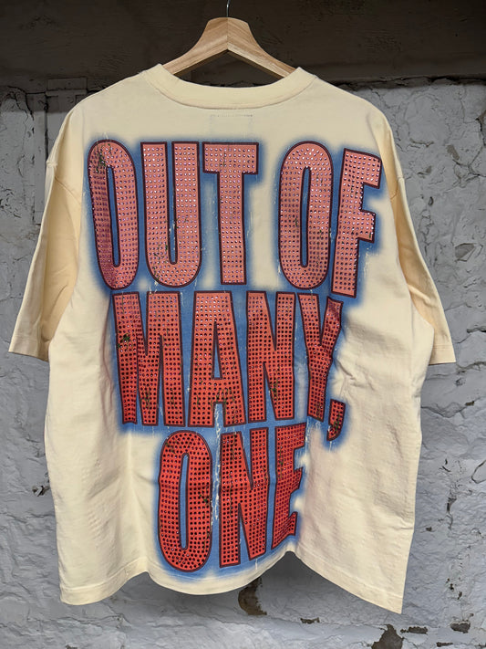 Godspeed Goggles Skeleton T-shirt Cream Sz L